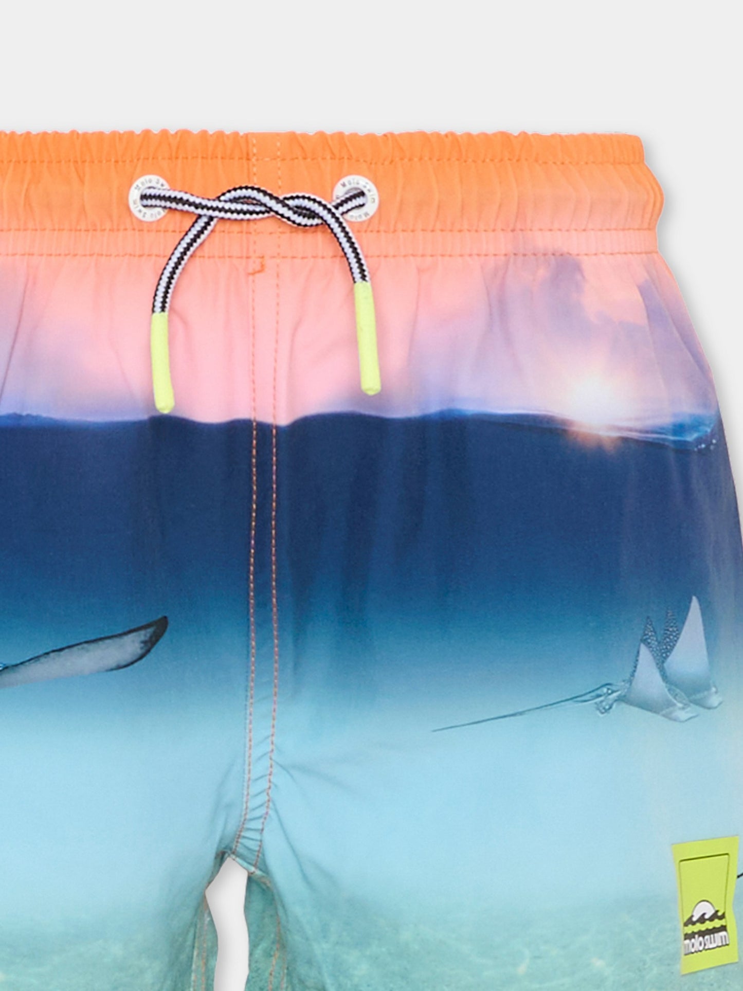 Boxer mare Niko multicolor per bambino con stampa manta,Molo,8S26P402 5194