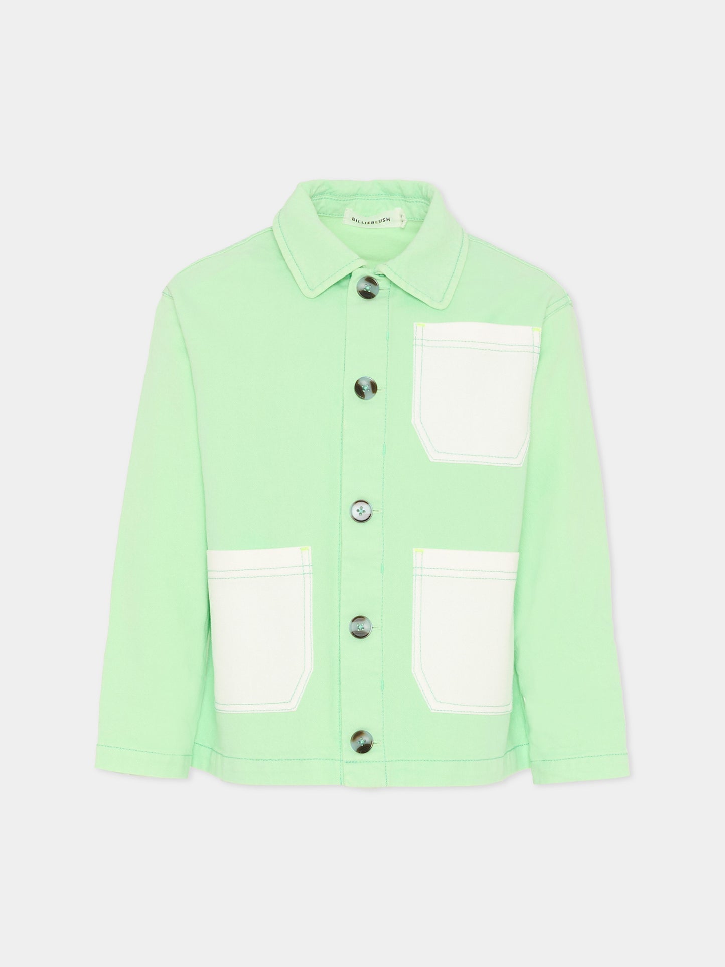 Giubbotto verde per bambino con stampa,Billieblush,U21681 735