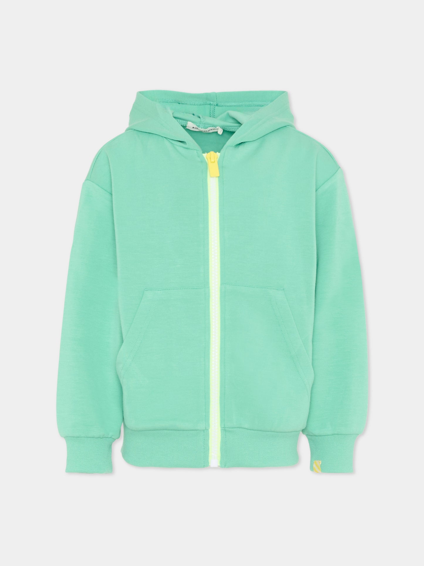 Felpa verde per bambino effetto scuba,Billieblush,U21683 68M