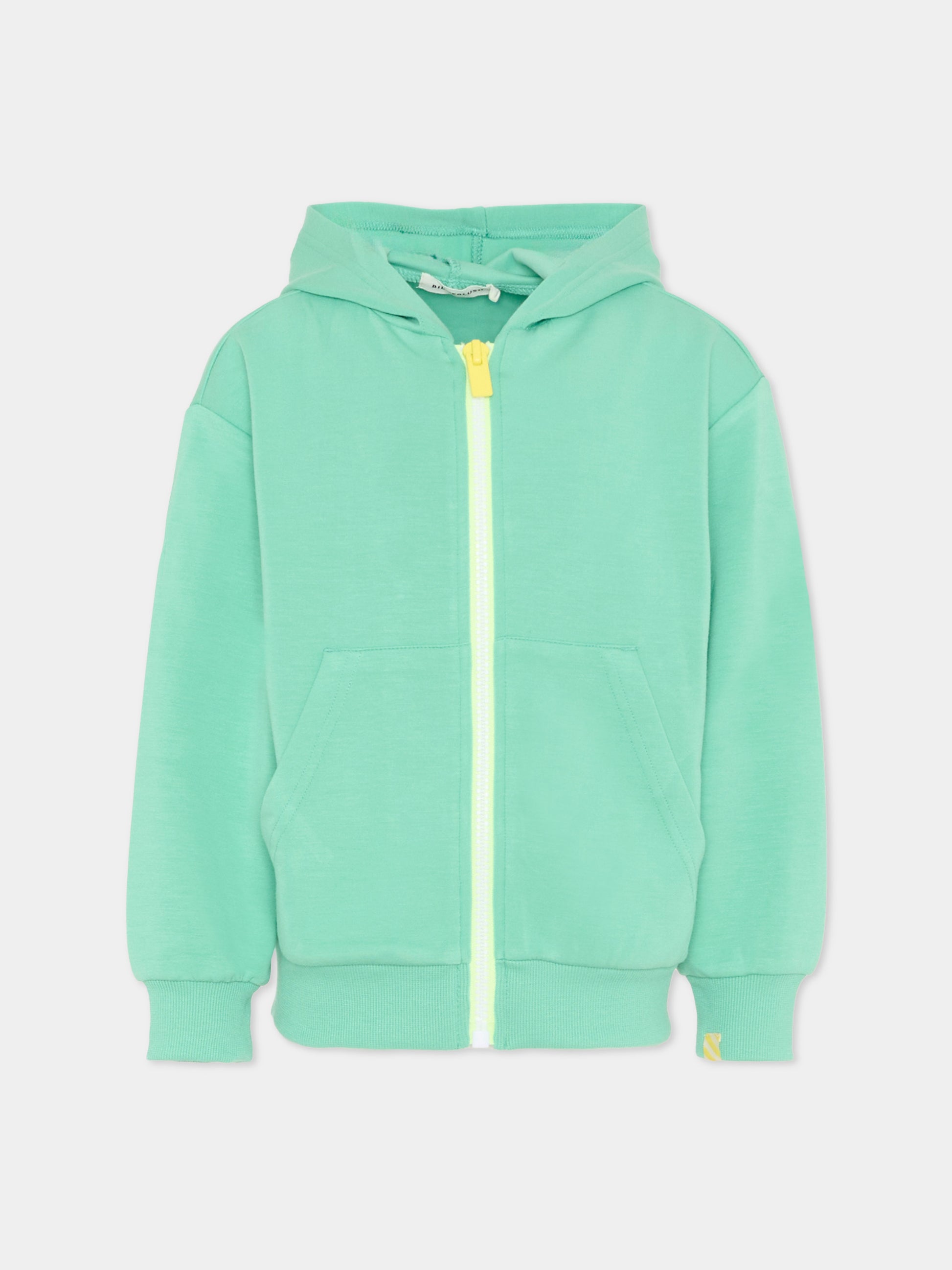 Felpa verde per bambino effetto scuba,Billieblush,U21683 68M