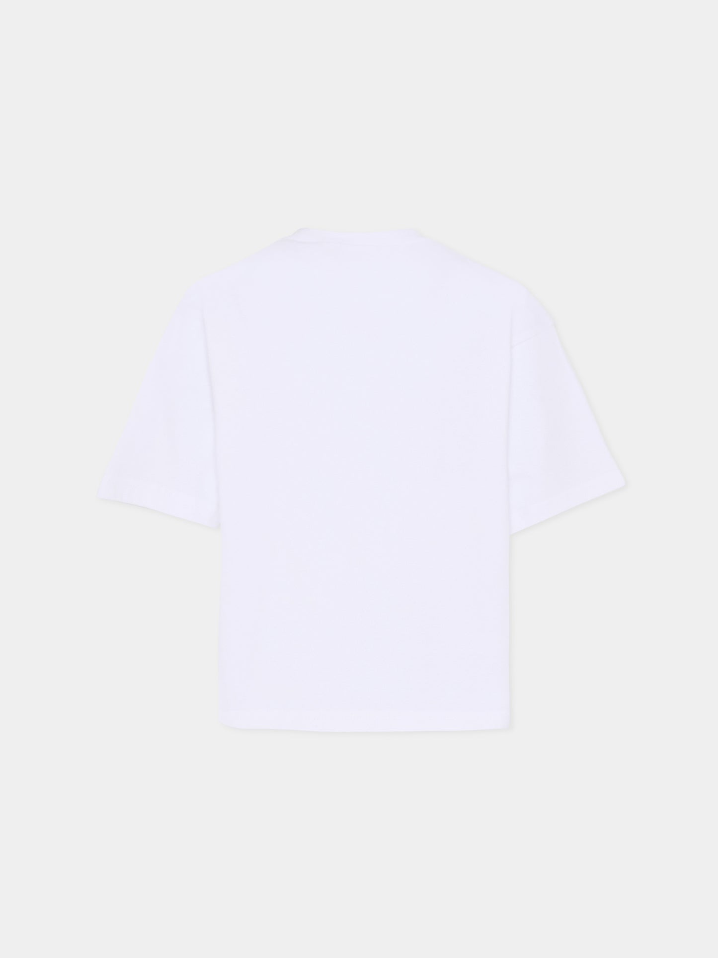 T-shirt bianca per bambino con squalo,Billieblush,U21707 10P