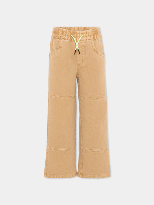 Pantalone beige per bambino con coulisse,Billieblush,U21717 21D