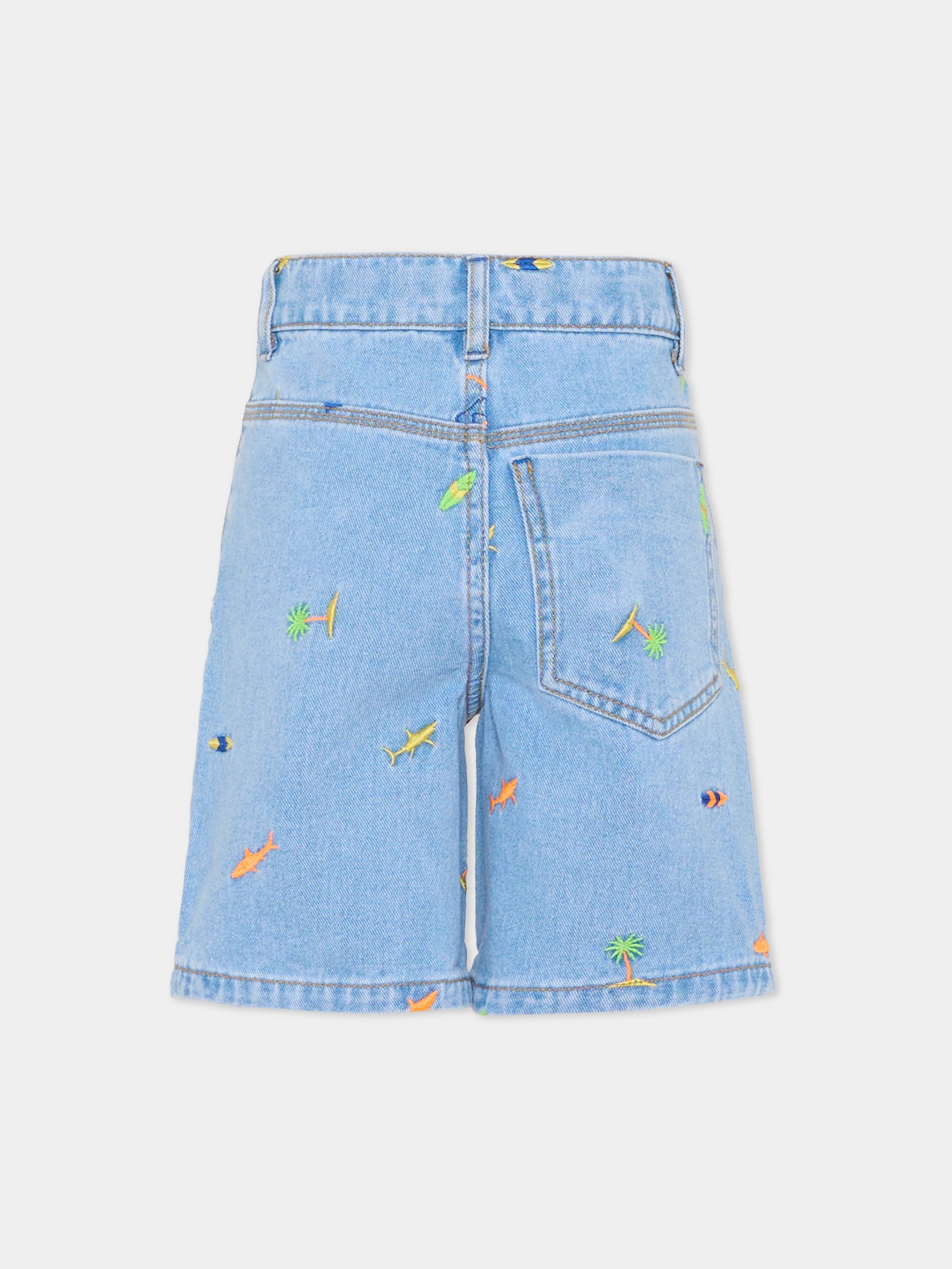 Shorts denim per bambino con ricami,Billieblush,U21721 Z18