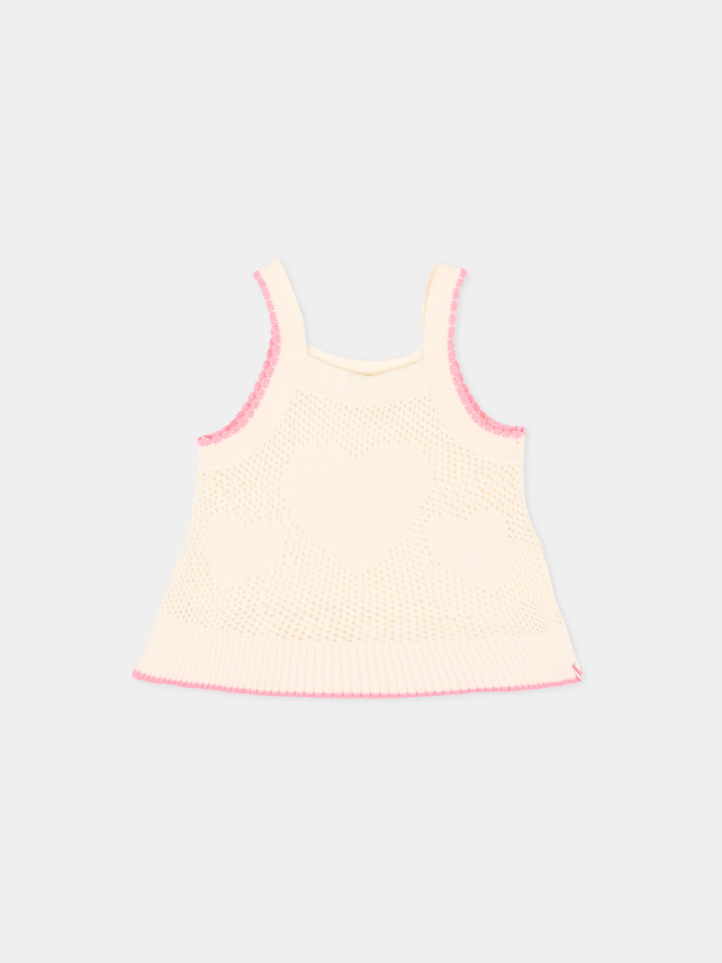 Top avorio per neonata con cuori,Billieblush,U21784 148