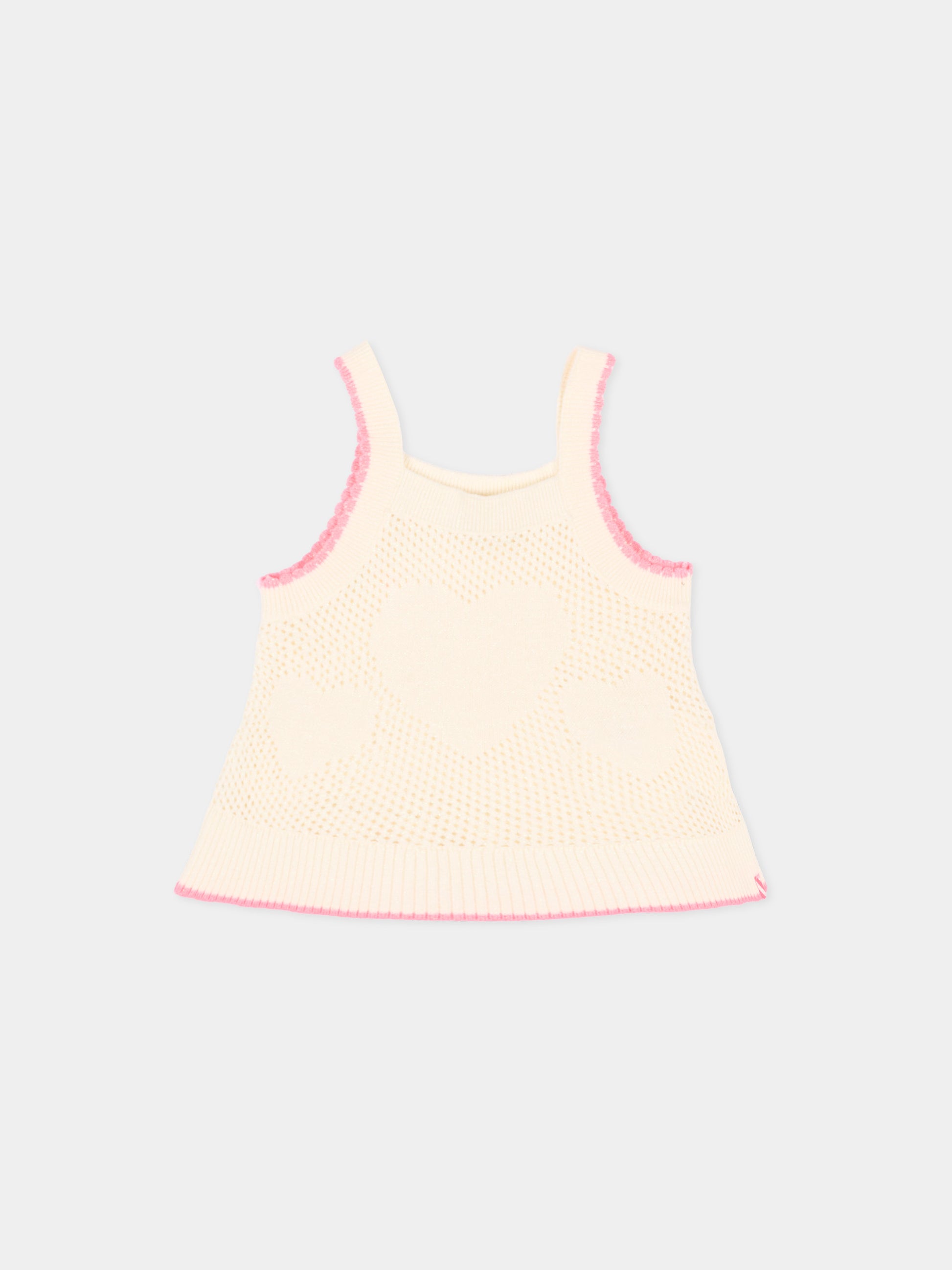 Top avorio per neonata con cuori,Billieblush,U21784 148