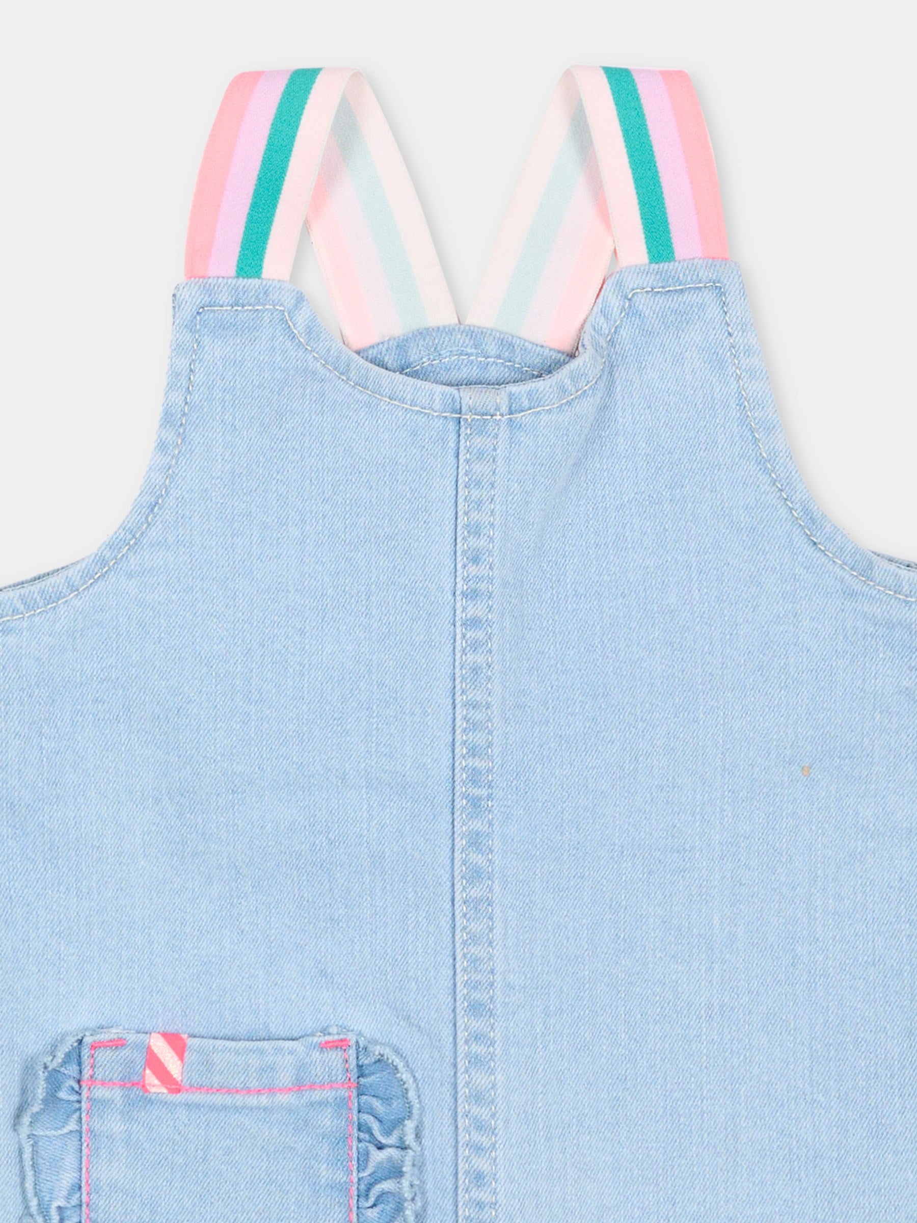 Salopette denim per neonata,Billieblush,U21790 Z04