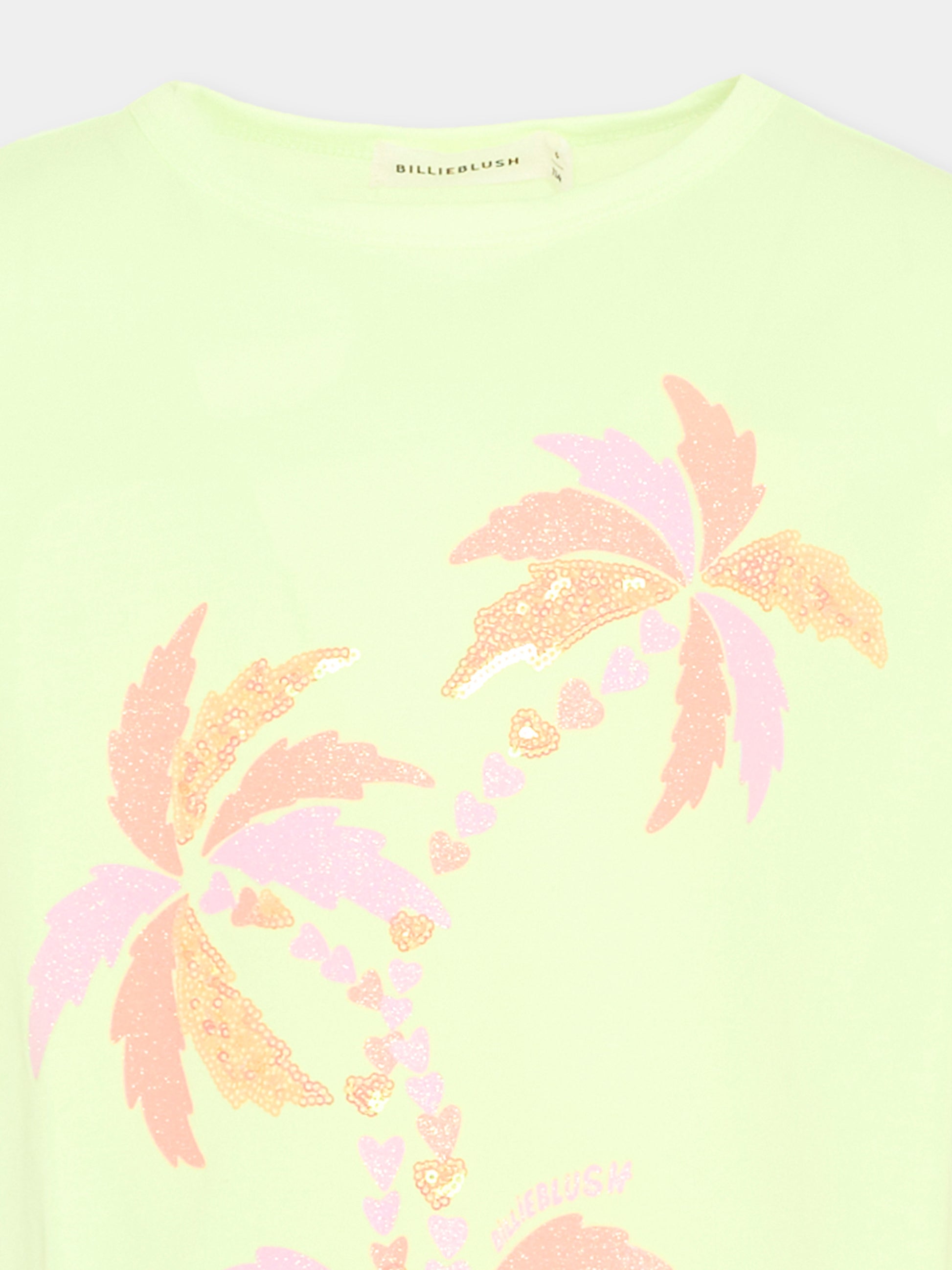 Vestito giallo per bambina con palme,Billieblush,U21834 552