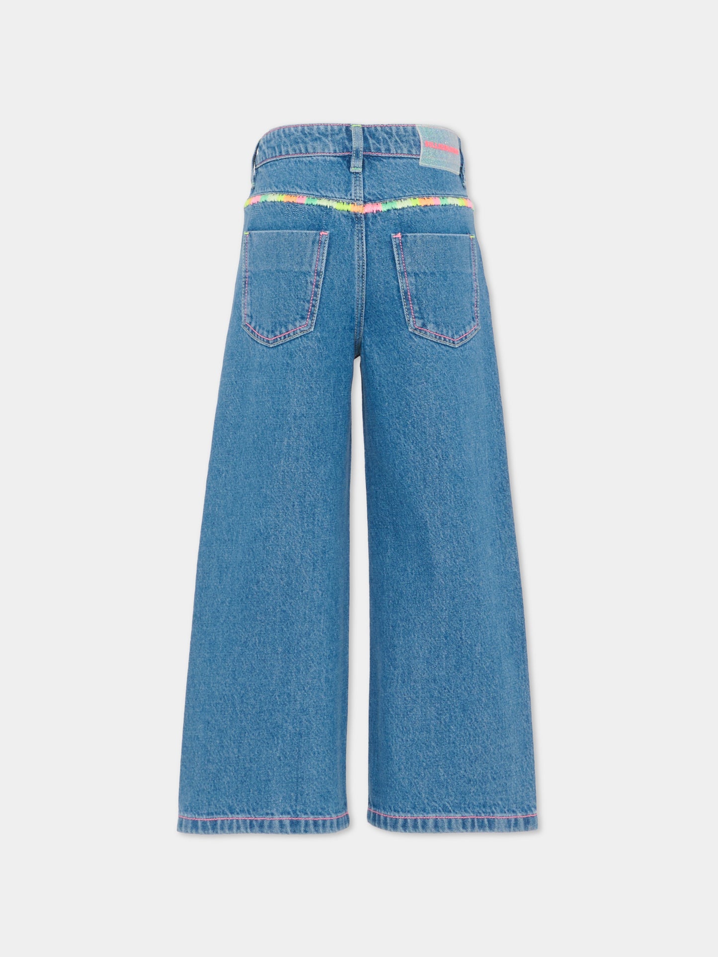 Jeans denim per bambina con ricamo,Billieblush,U21875 Z13