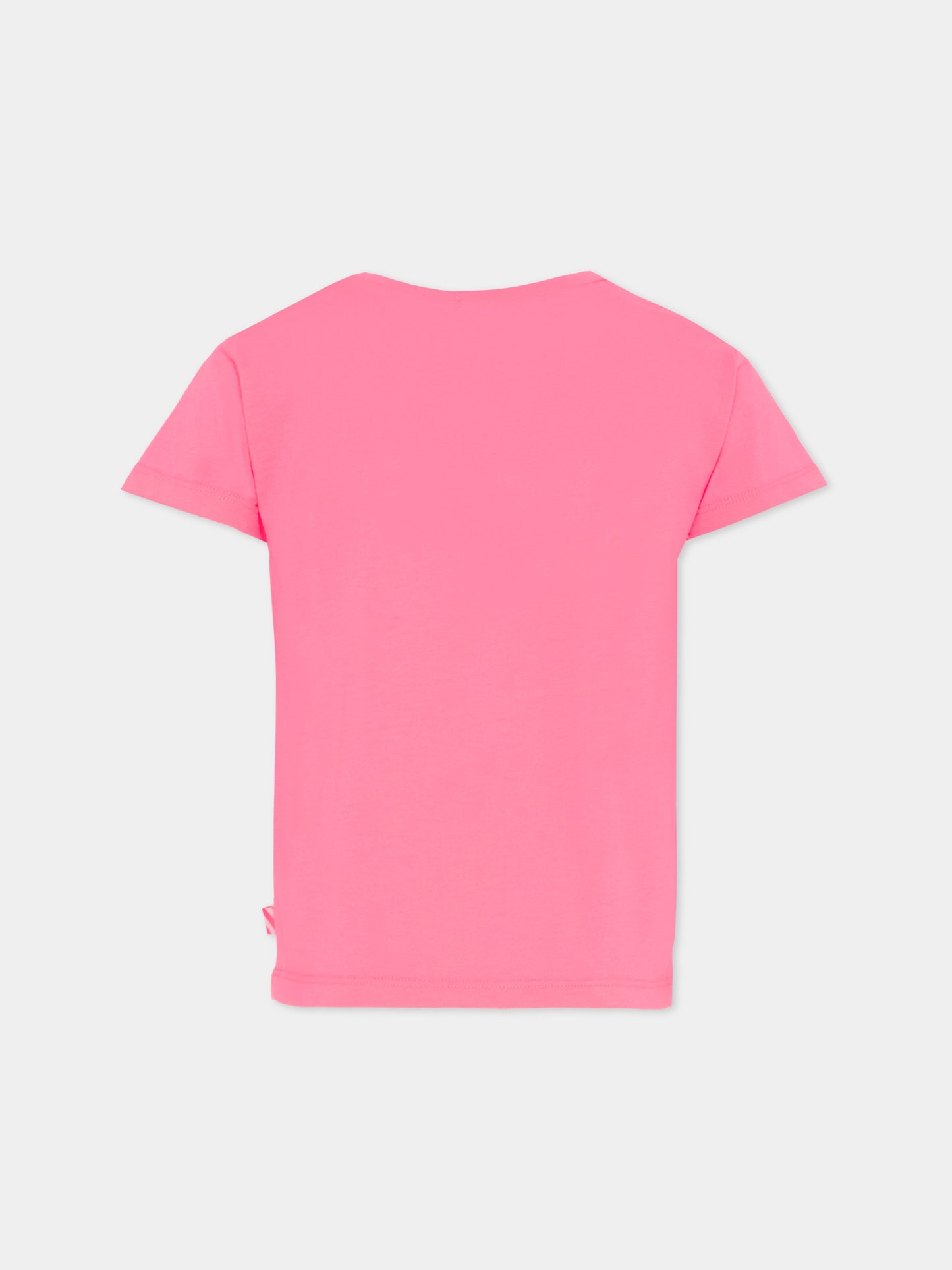 T-shirt rosa per bambina con scritta,Billieblush,U21957 499