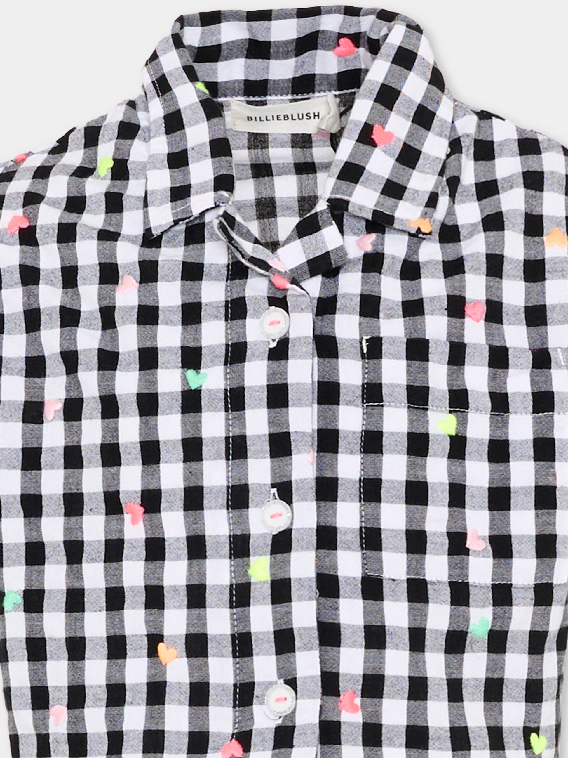 Camicia multicolor per bambina con cuori,Billieblush,U21987 N50