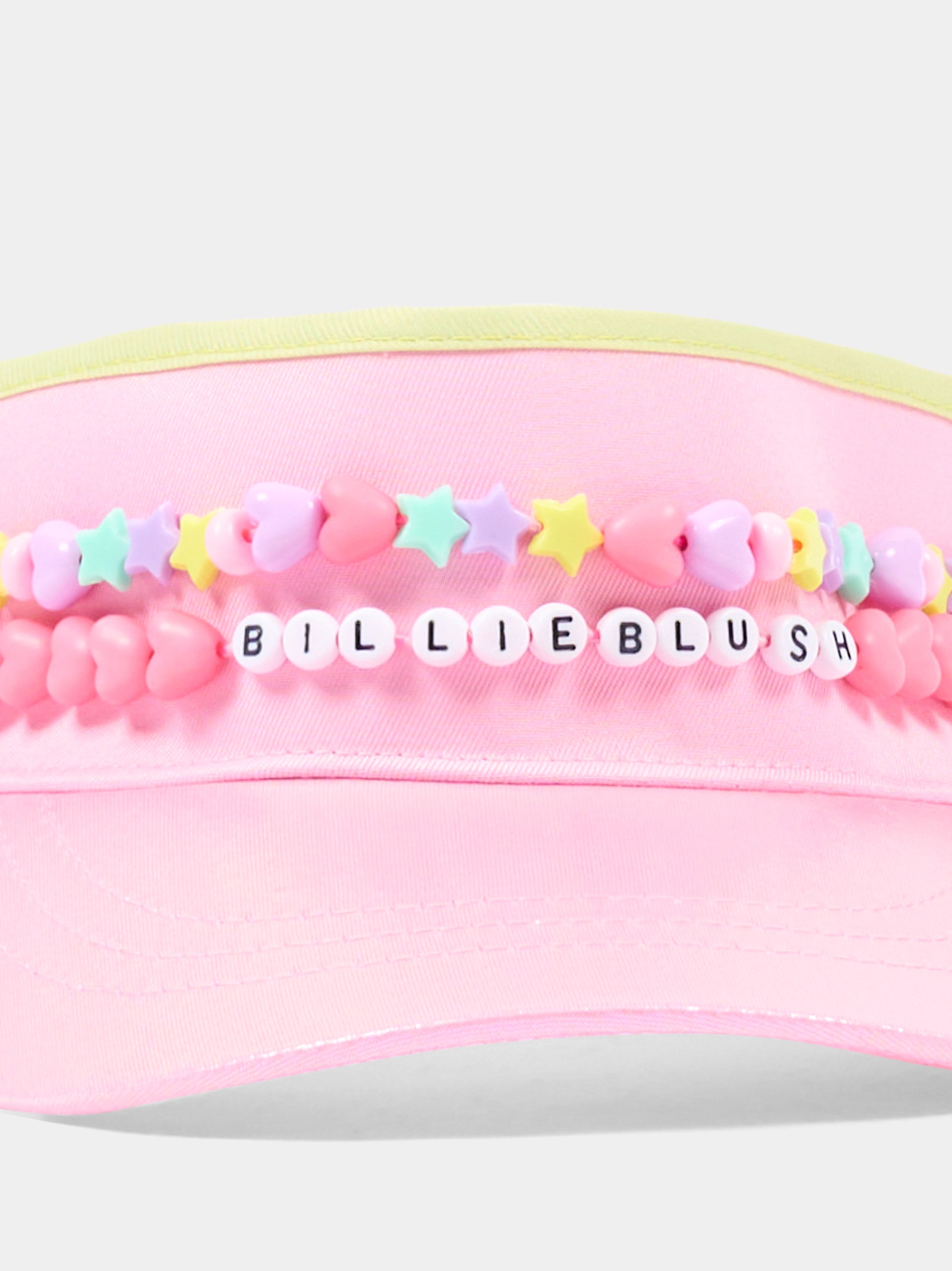 Cappello con visiera rosa per bambina con perline,Billieblush,U22020 46N