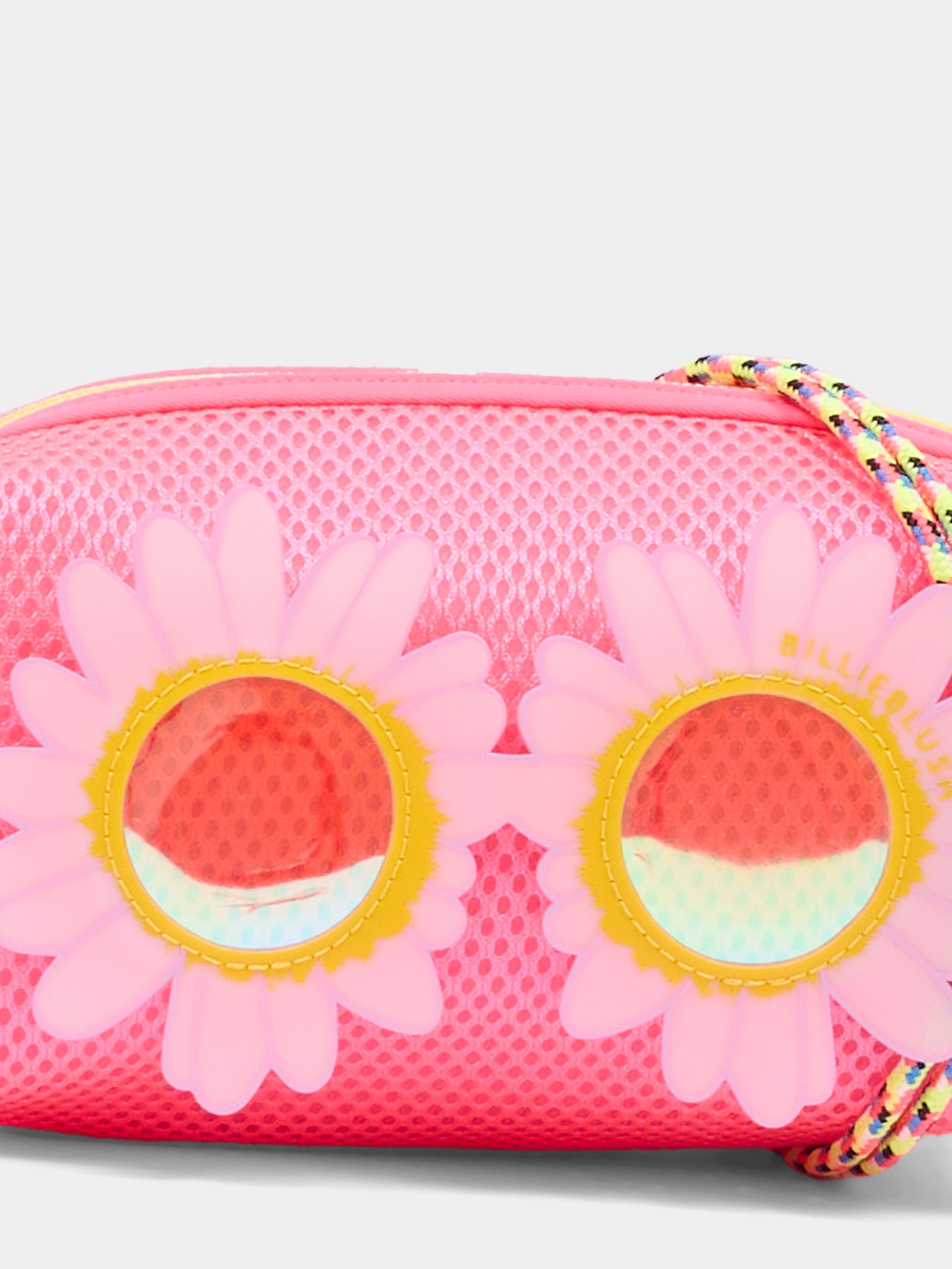 Pochette fucsia per bambina in mesh con margherite,Billieblush,U22033 499