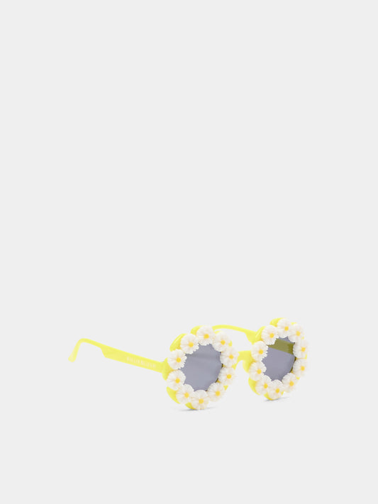 Occhiali da sole gialli per bambina con margherite,Billieblush,U22112 599