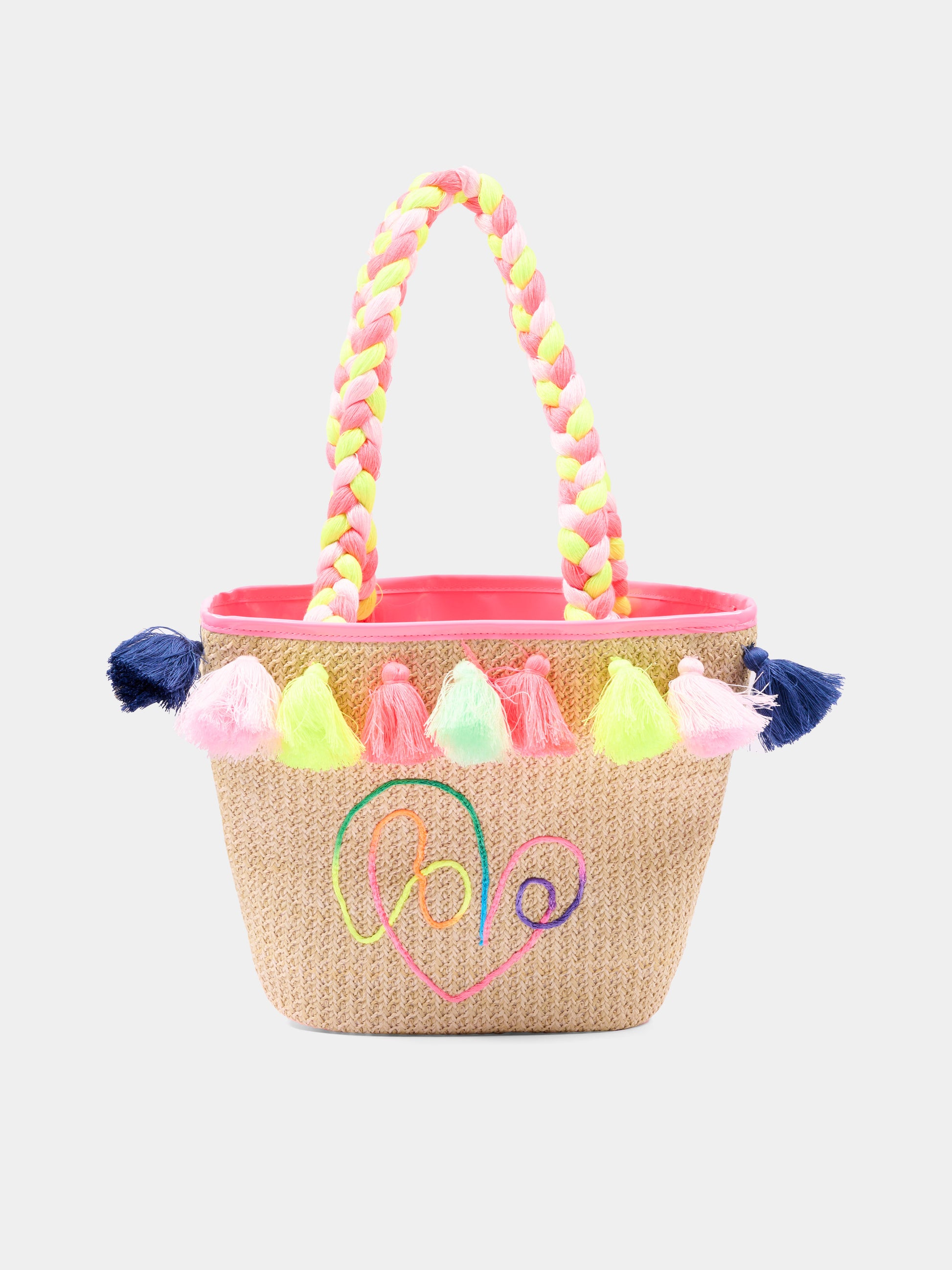 Borsa mare multicolor per bambina con nappine,Billieblush,U22143 Z41