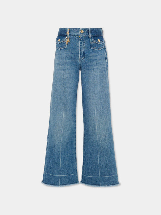 Jeans denim per bambina con logo,Chloé Kids,C20831 Z13