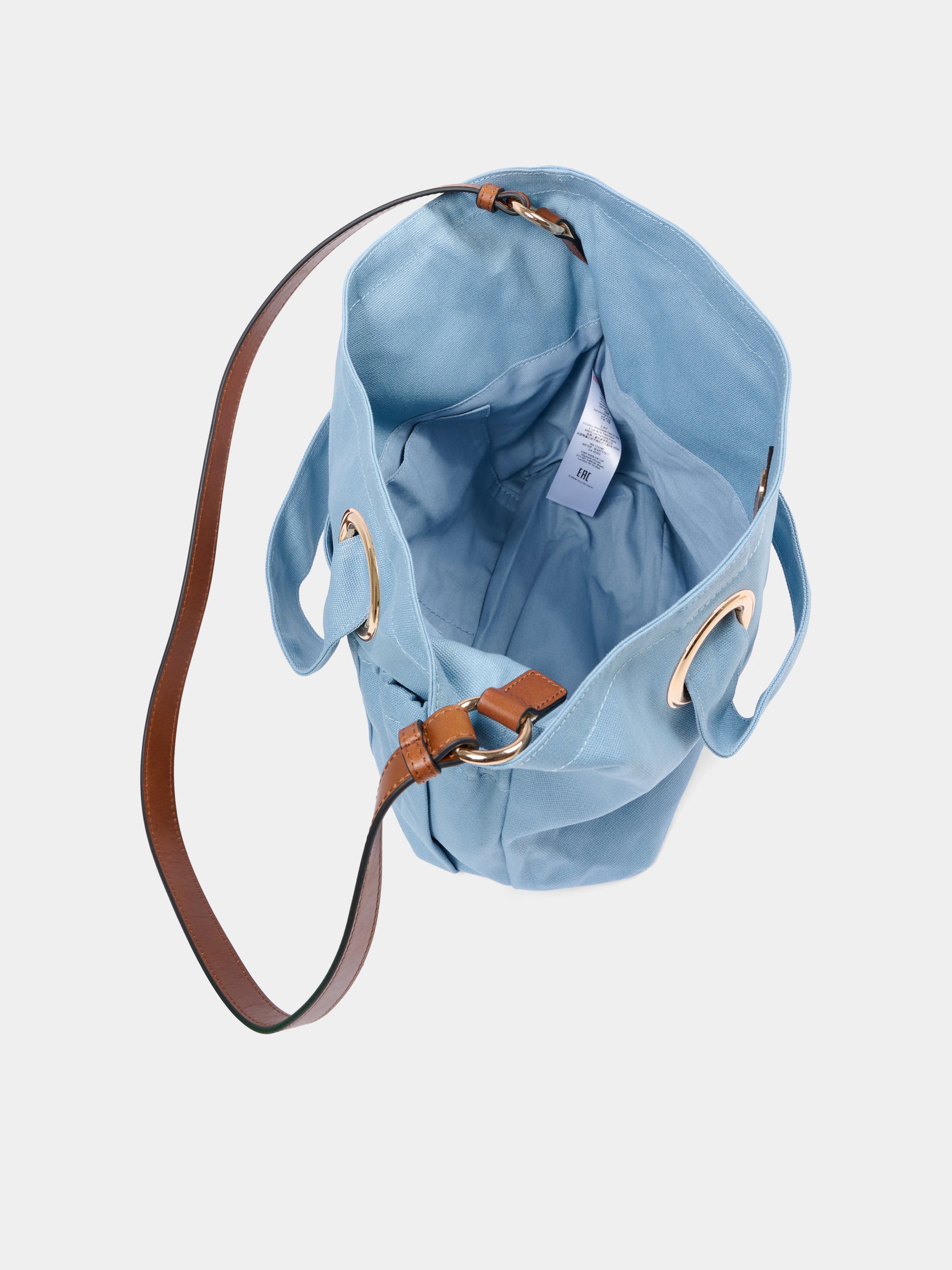 Borsa celeste per bambina con logo ricamato,Chloé Kids,C20872 821