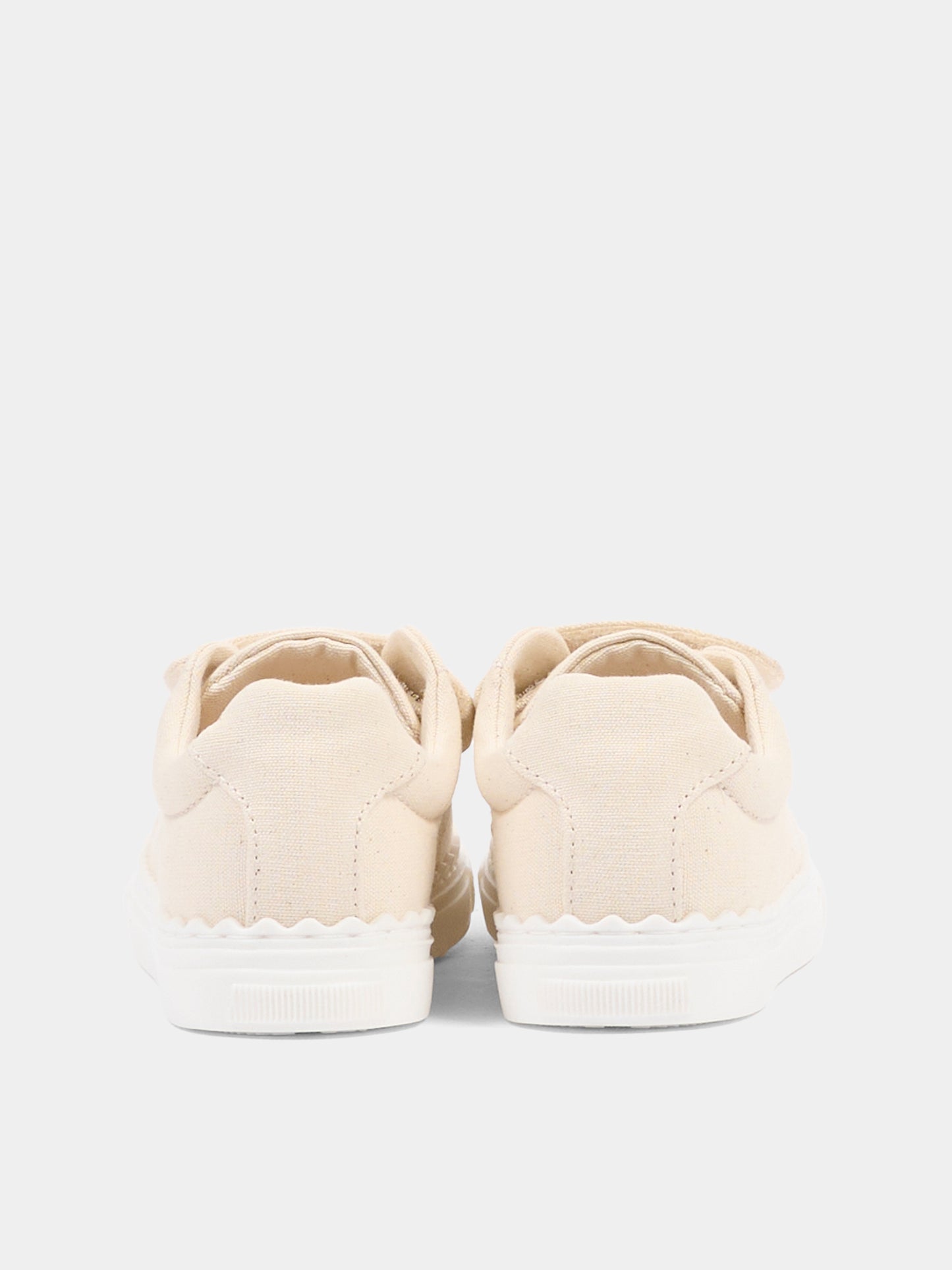 Sneakers beige per bambina con logo,Chloé Kids,C20918 117