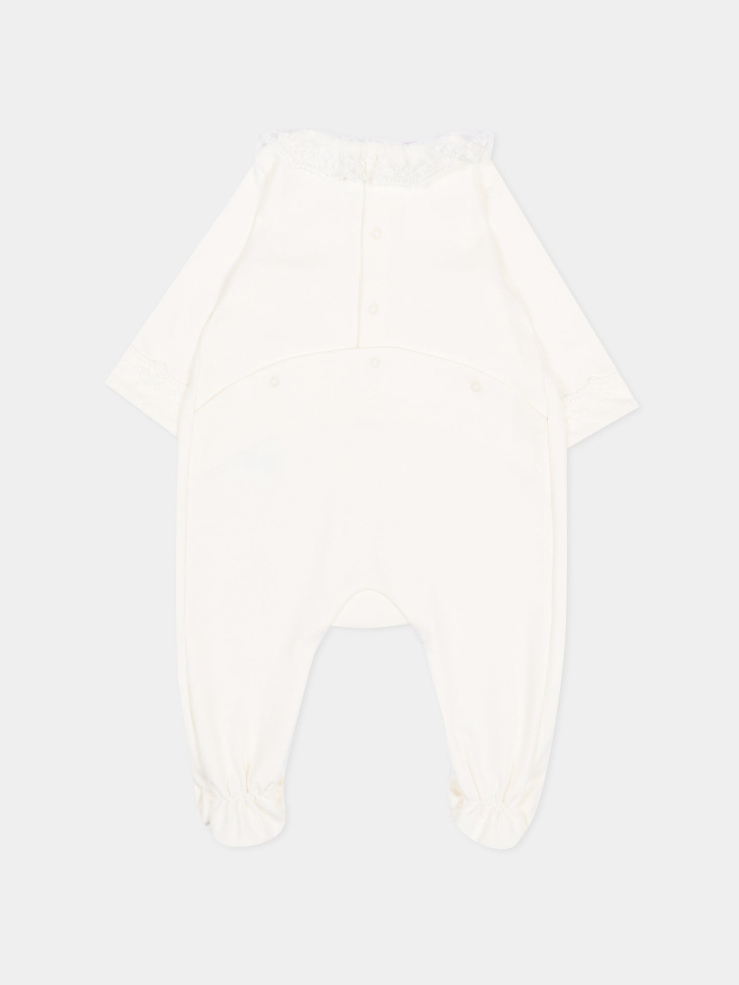 Set tutina avorio per neonata con pizzo,Chloé Kids,C20925 117