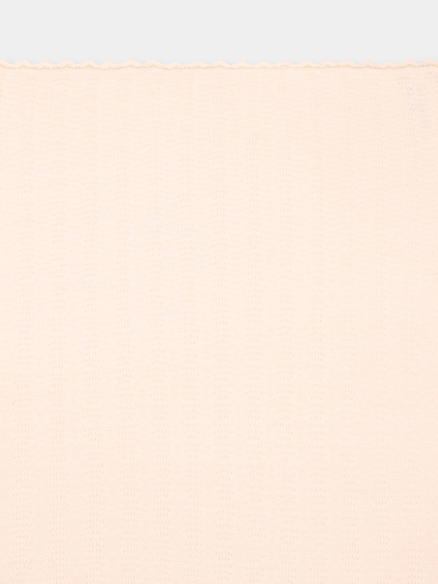 Coperta rosa per neonata traforata con logo,Chloé Kids,C20940 440