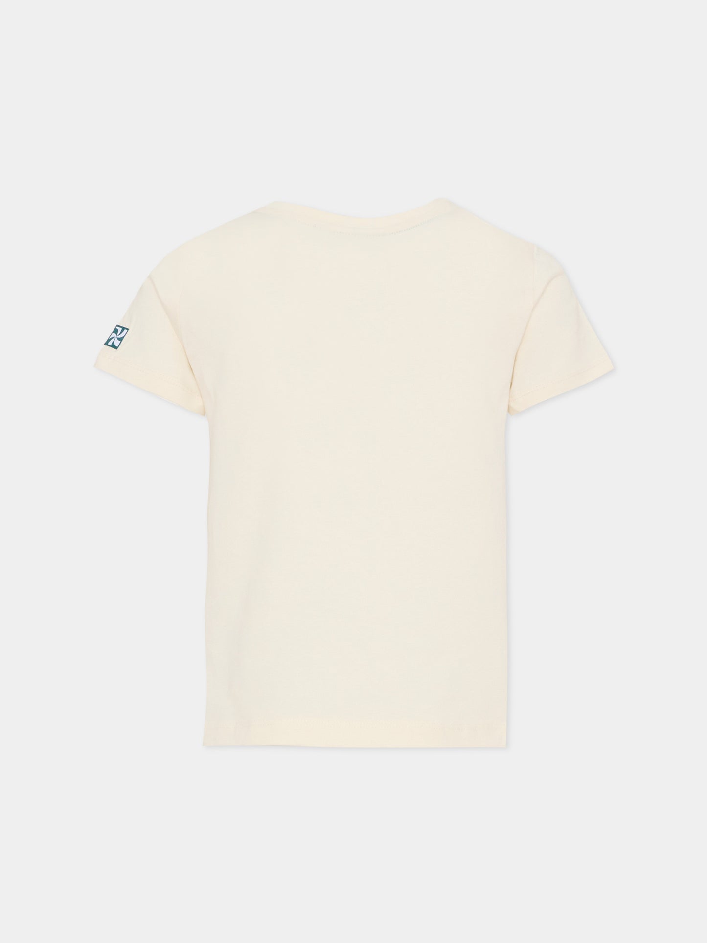 T-shirt avorio per bambina con racchette da tennis,Kids Around,L00001 126