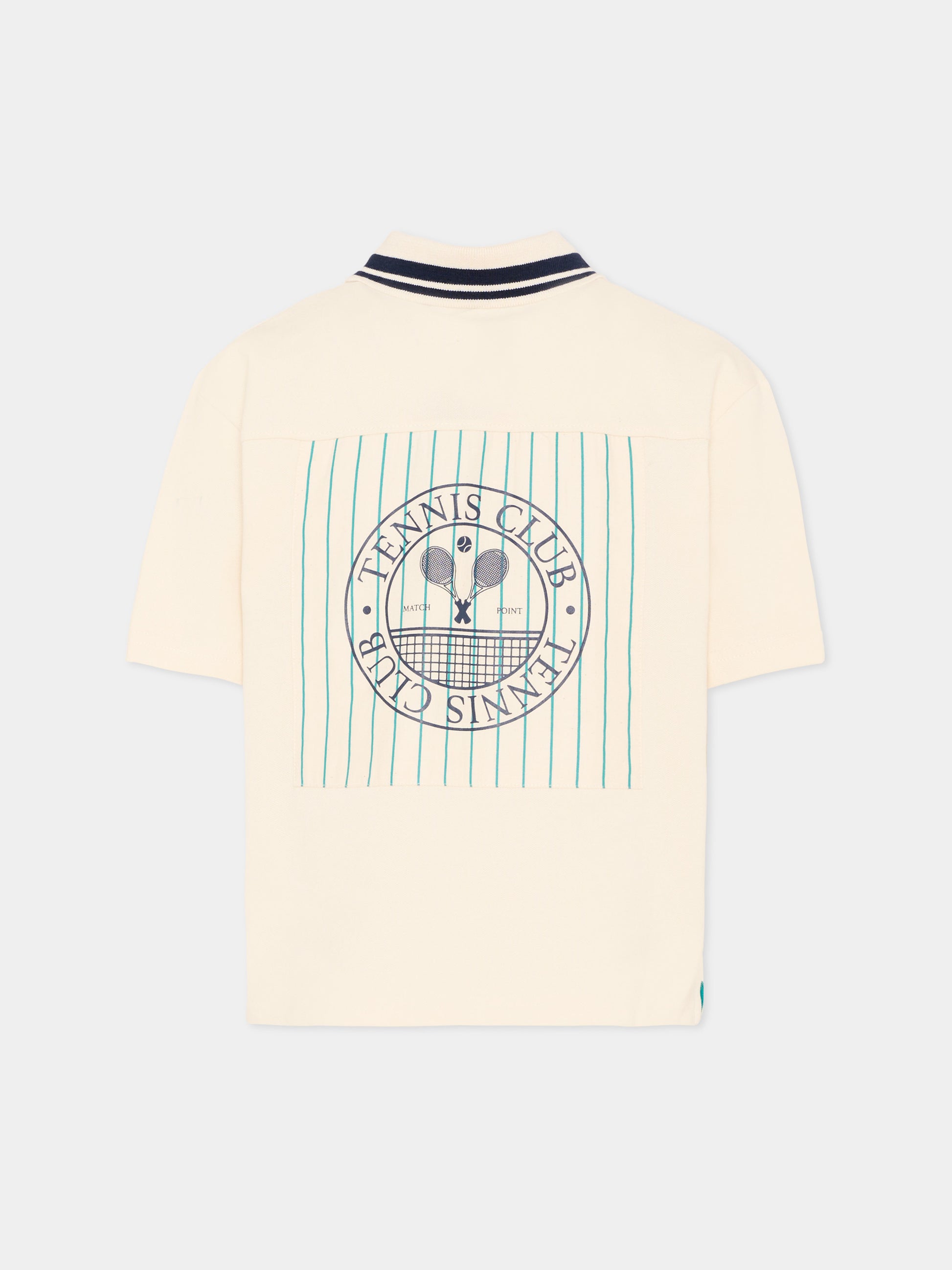 Polo avorio per bambini stampa tennis,Kids Around,L00040 148
