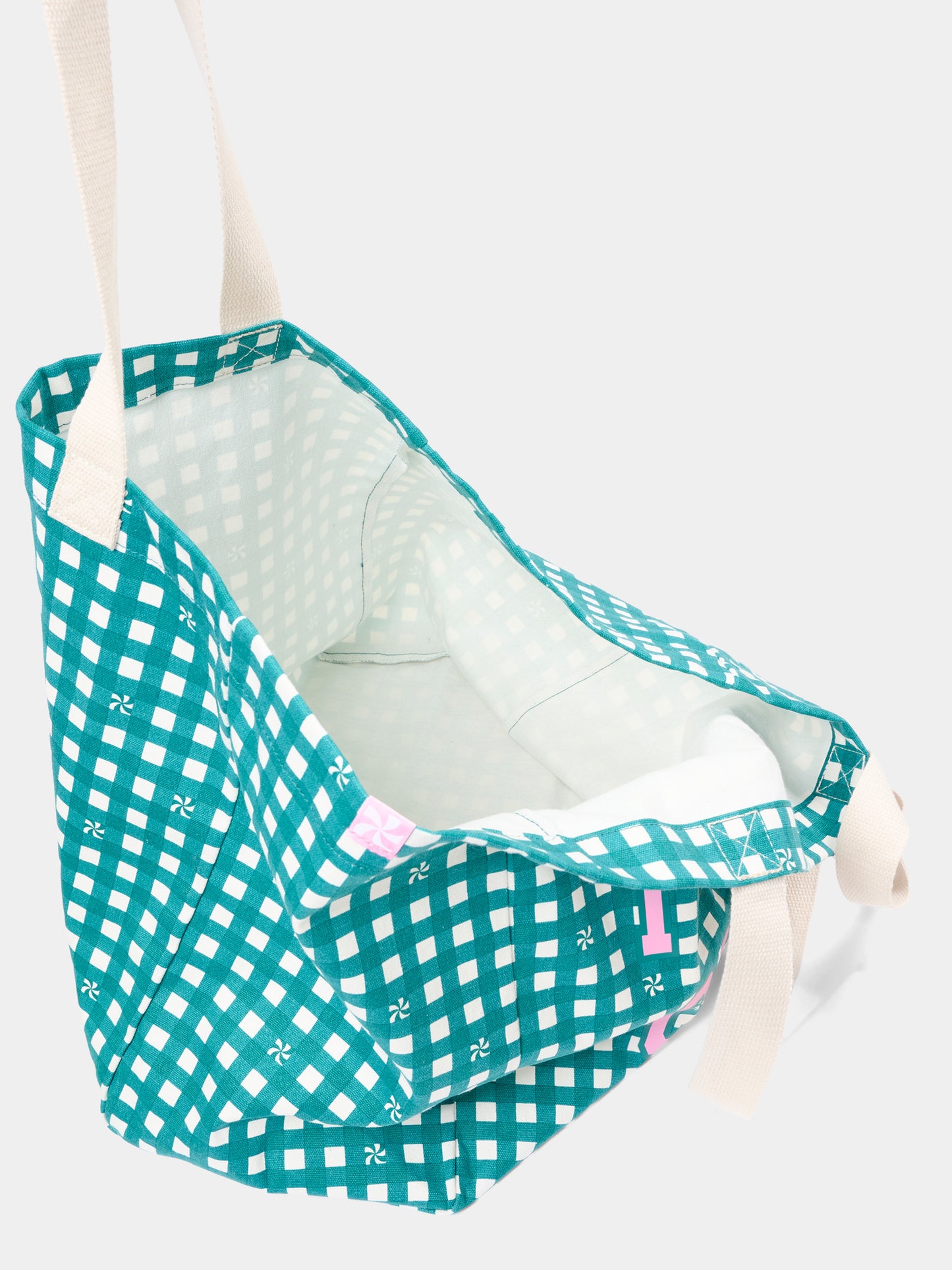 Borsa mare verde per bambina con scritta,Kids Around,L00074 627