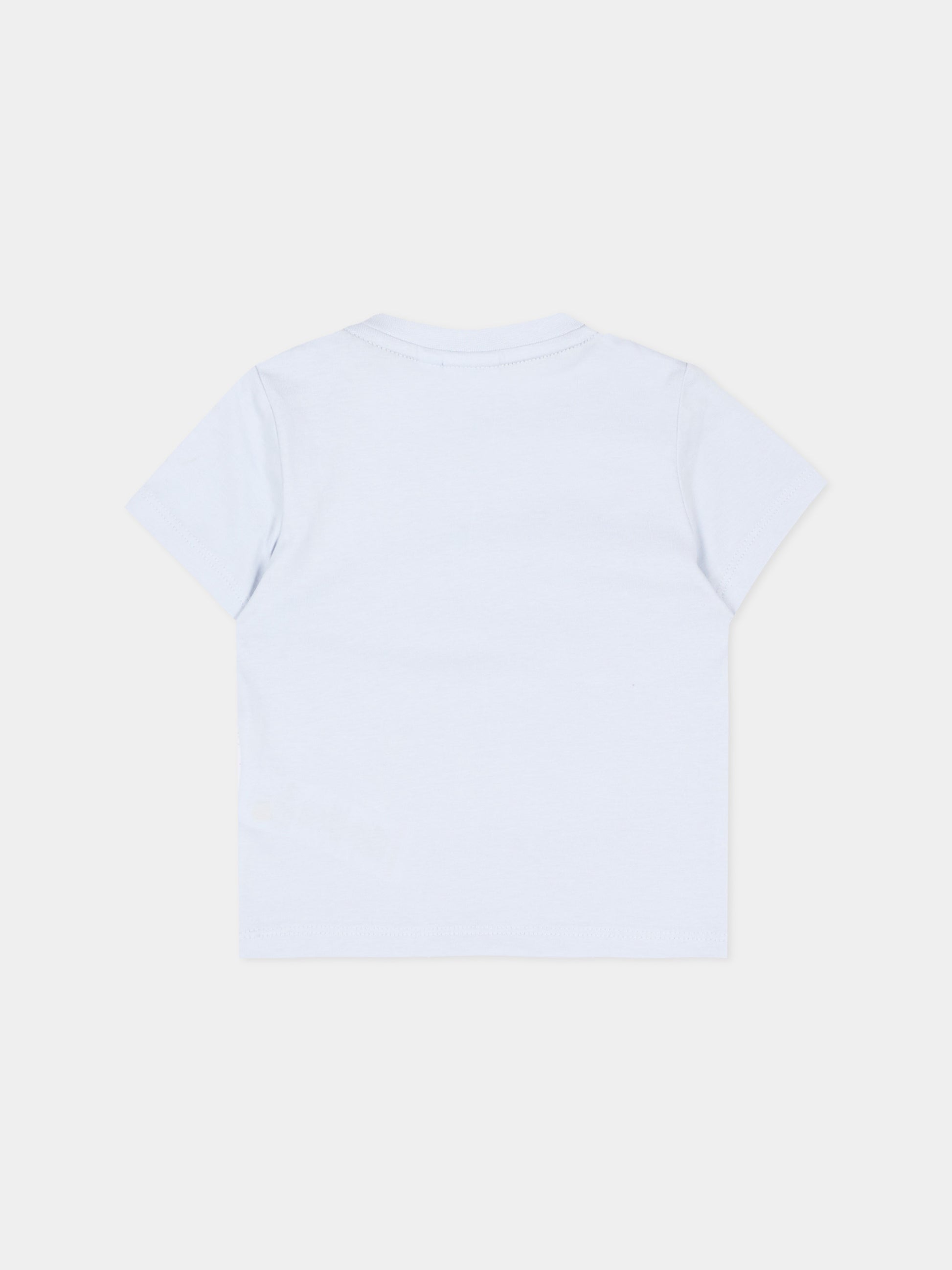 T-Shirt celeste per neonato con logo,Boss,J52712 78K