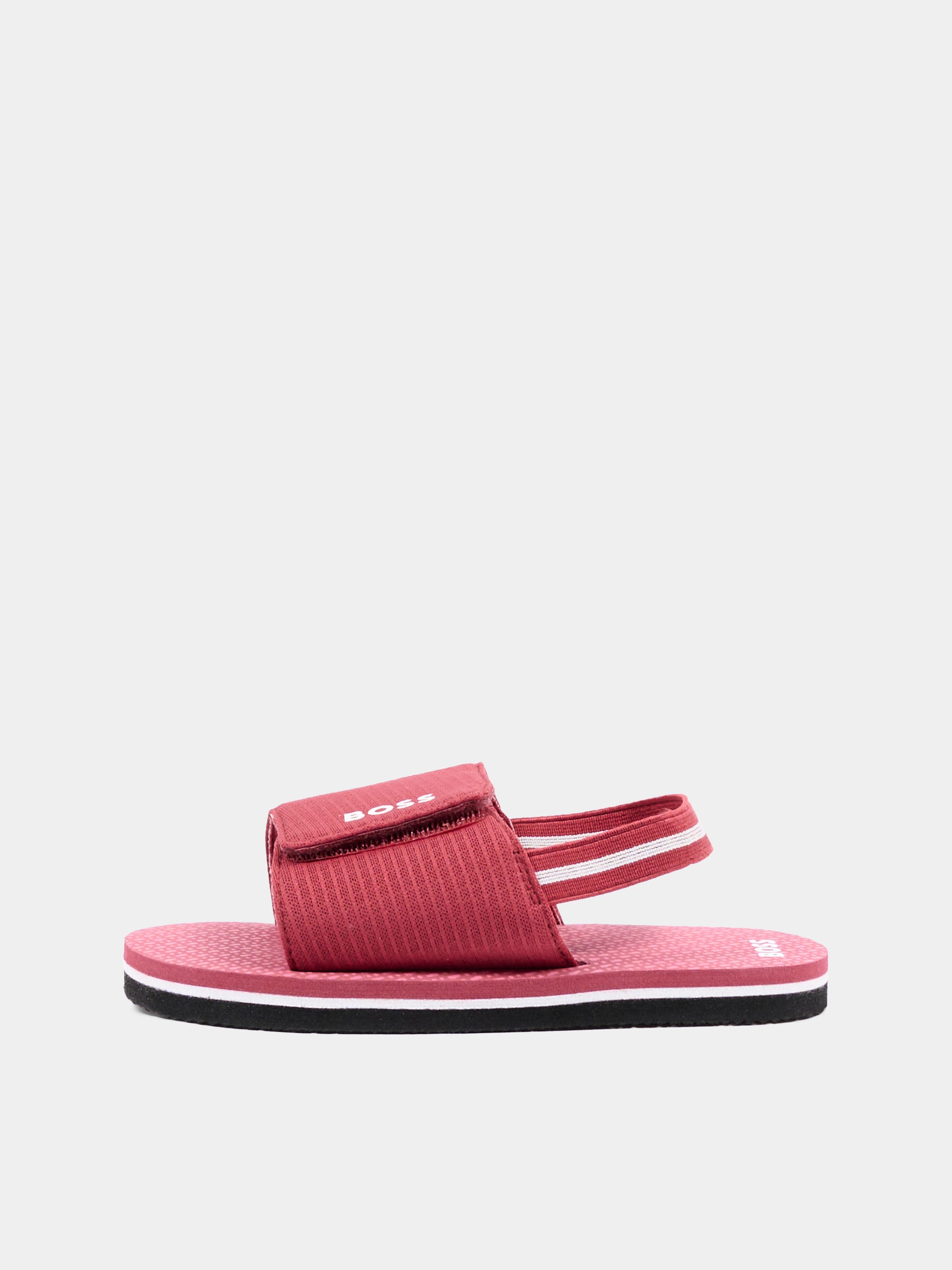 Sandali rossi per bambino con logo,Boss,J52820 48B