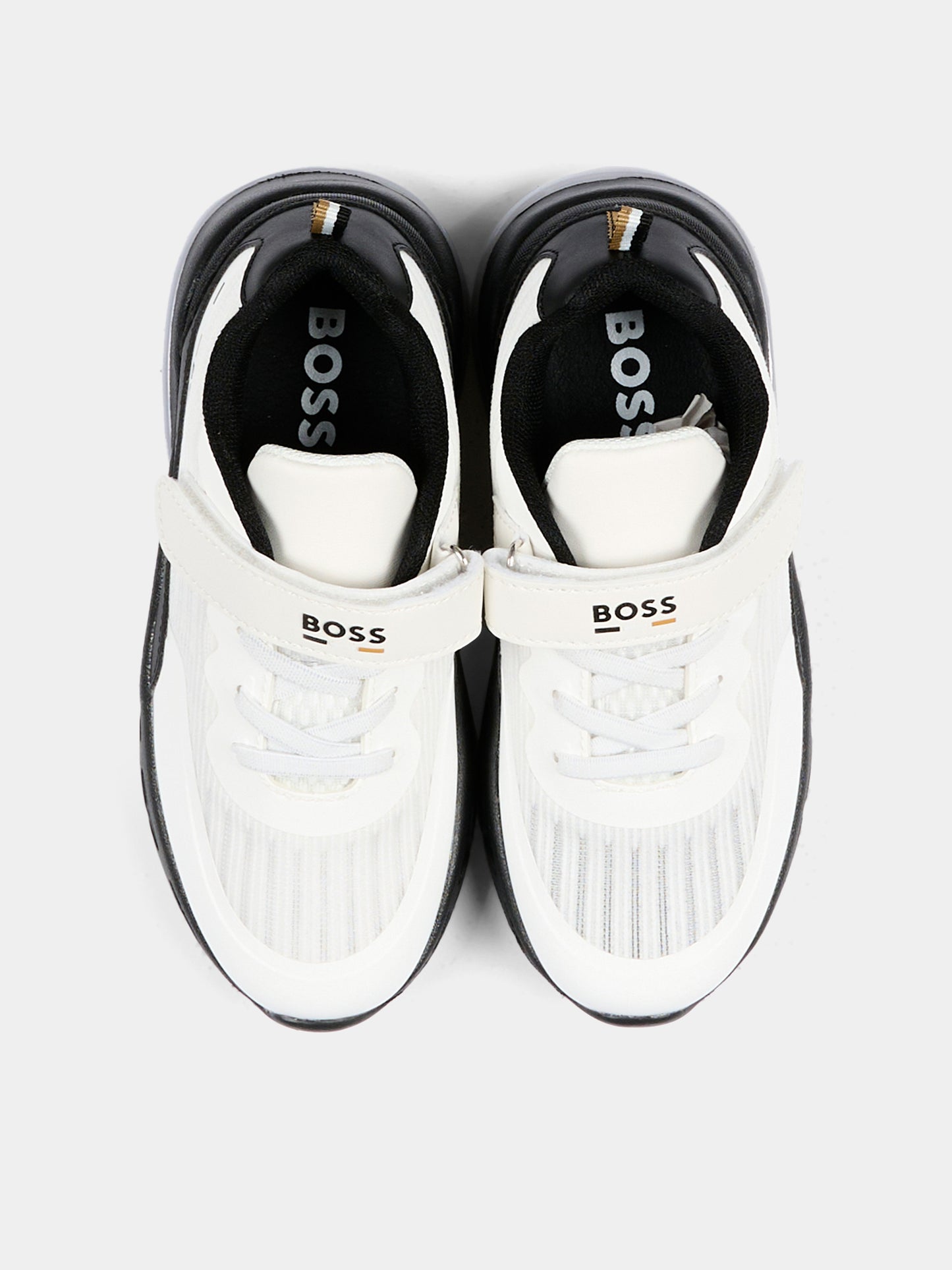 Sneakers multicolor per bambino con logo,Boss,J52830 10P