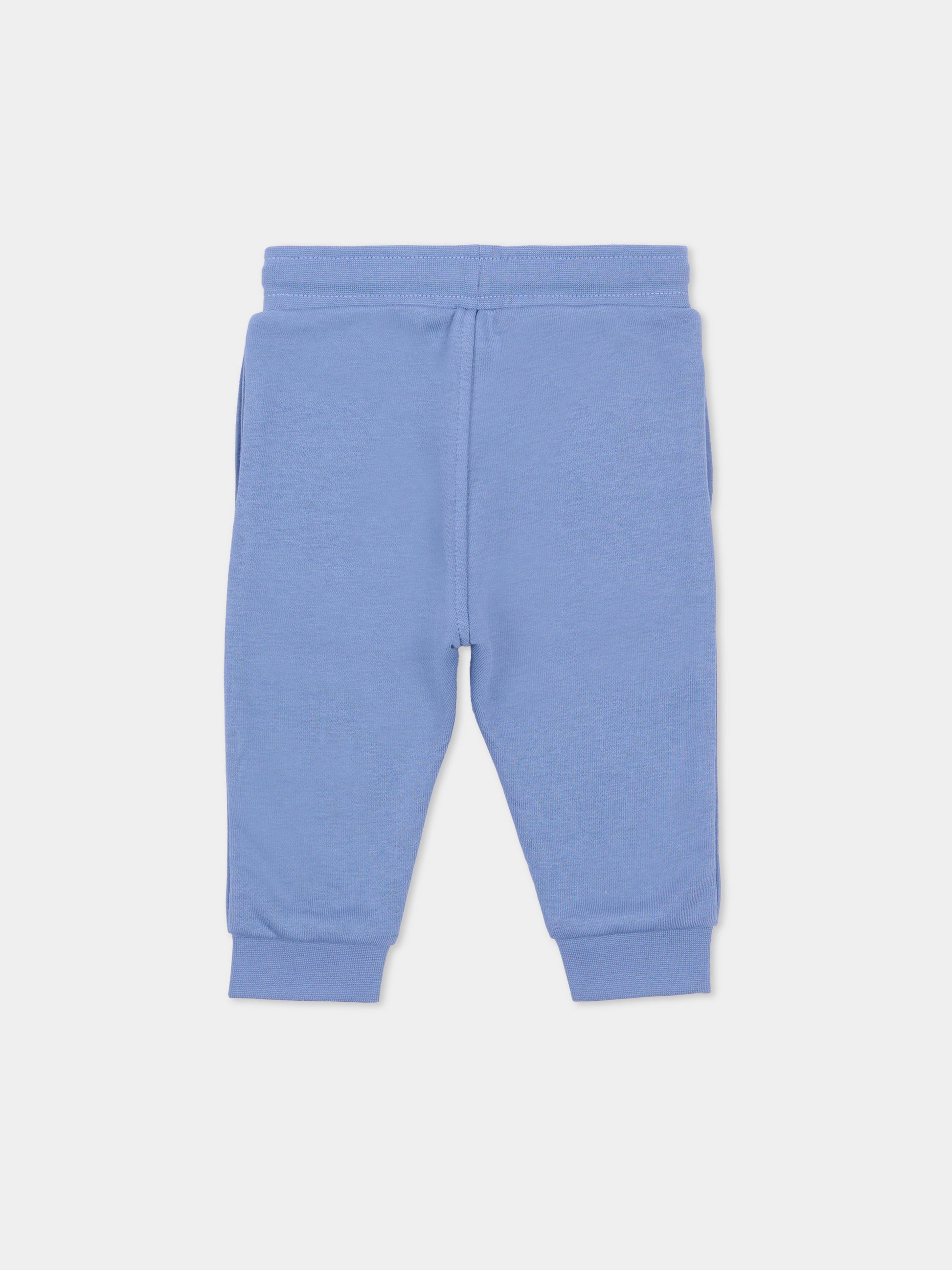 Pantaloni celesti per neonato con patch,Boss,J52853 881