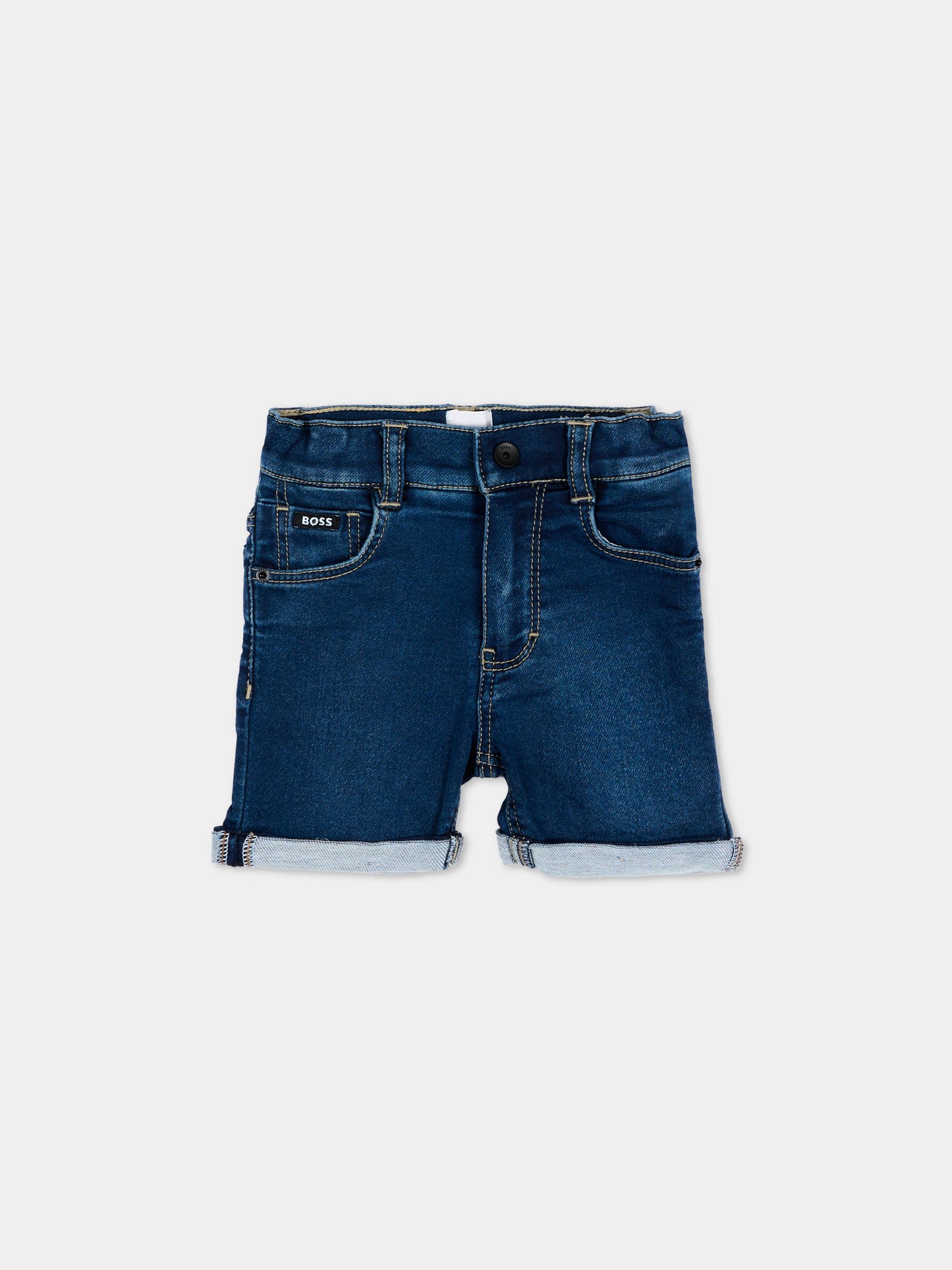 Shorts denim per neonato,Boss,J52872 Z07