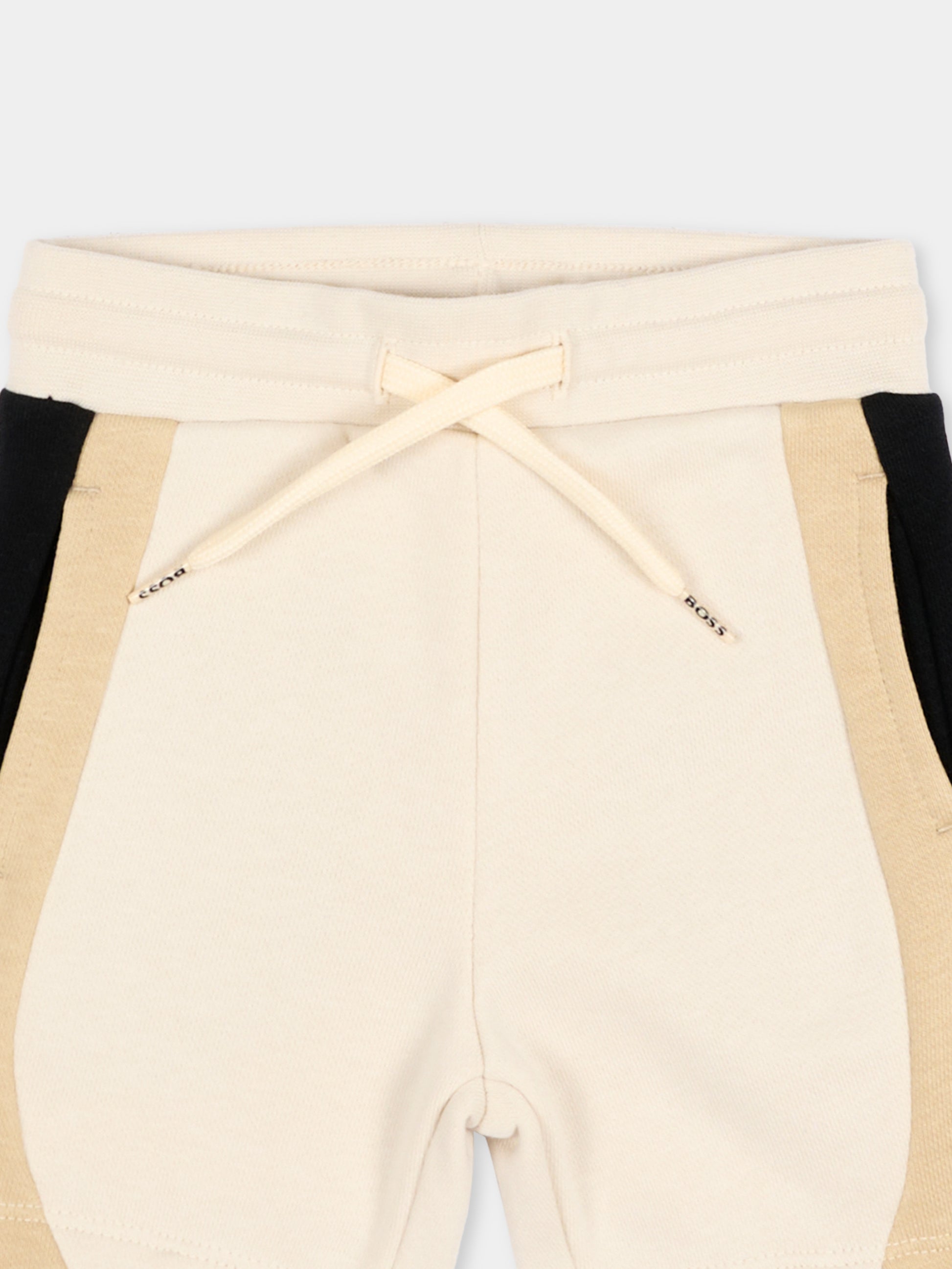 Shorts sportivi beige per neonato,Boss,J52873 21C