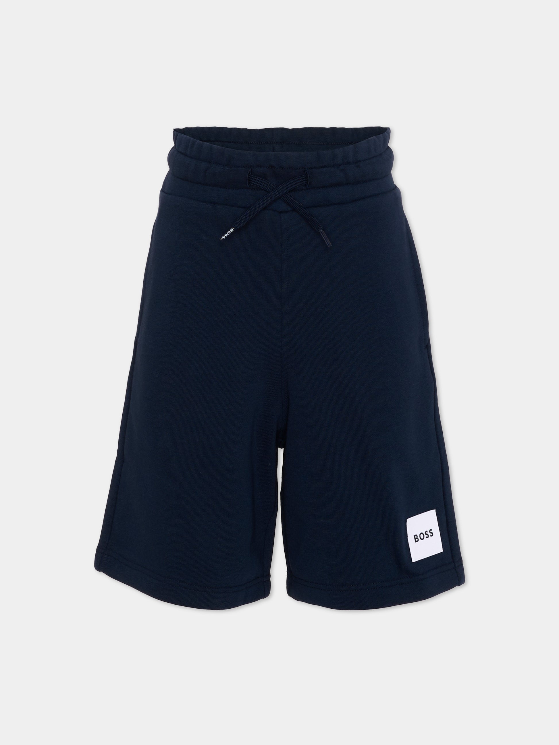 Shorts sportivi blu per bambino,Boss,J52928 849