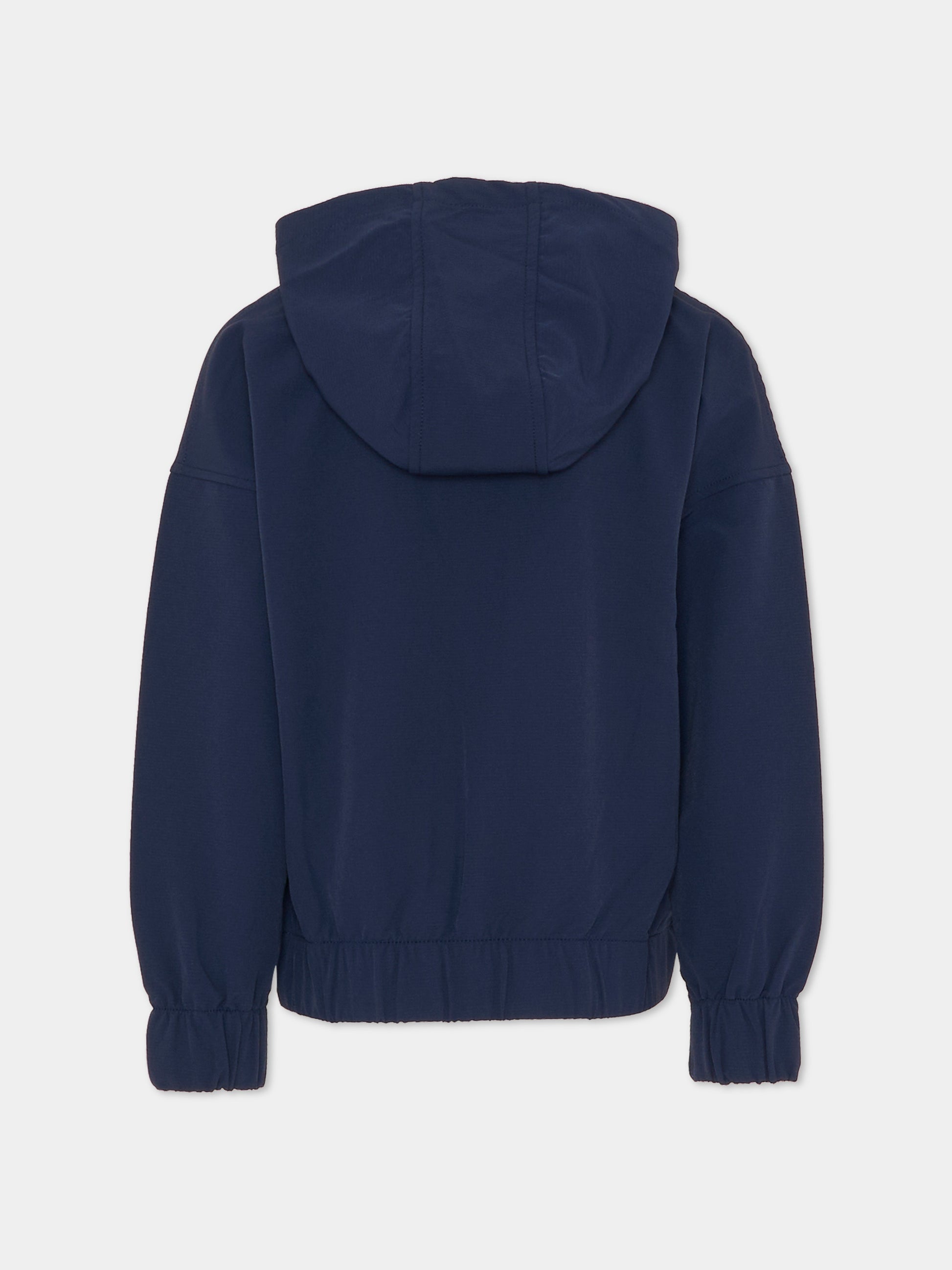 Giacca a vento blu per bambino con logo,Boss,J52967 849