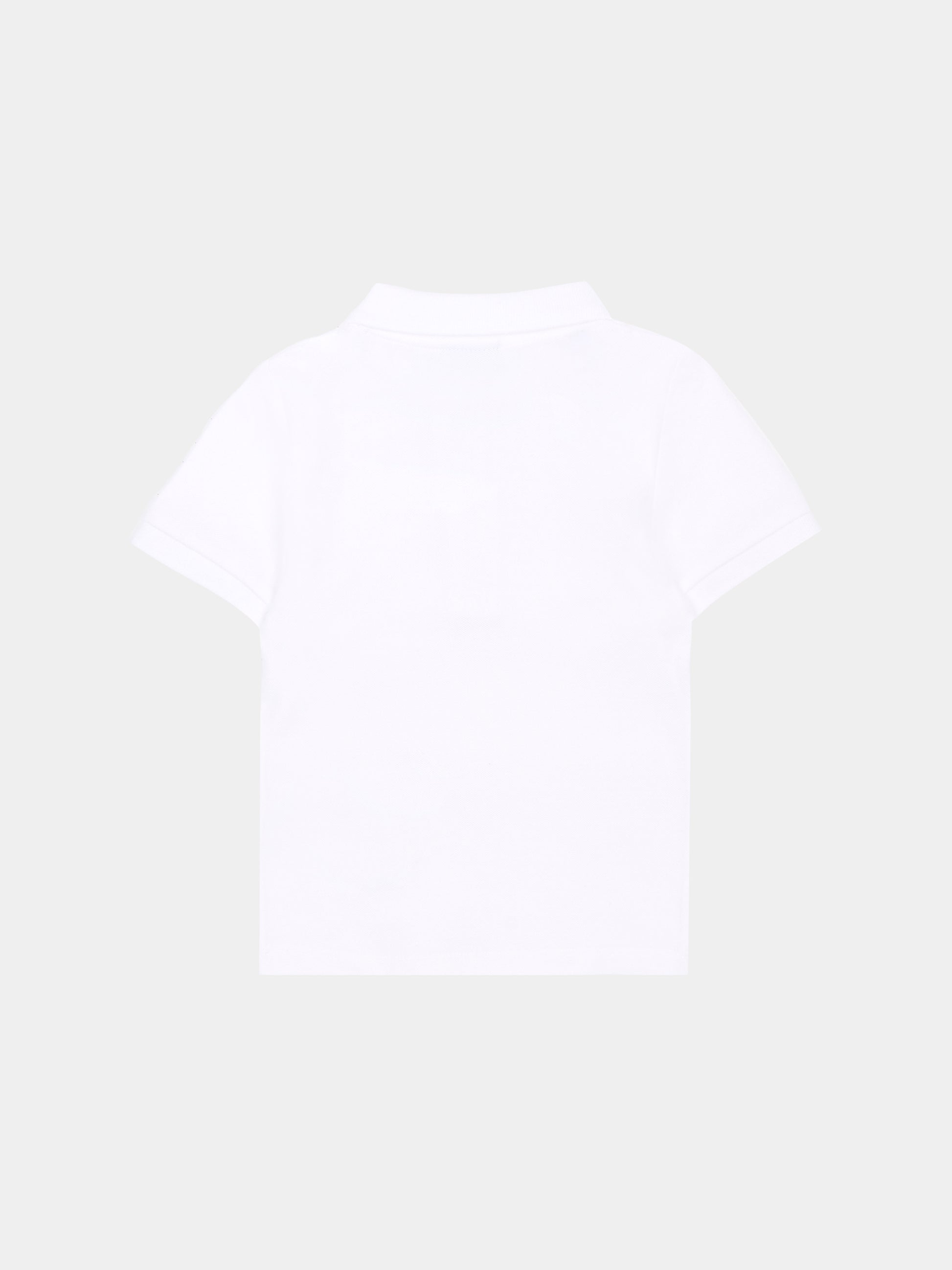 Polo bianca per neonato con logo,Boss,J53037 10P