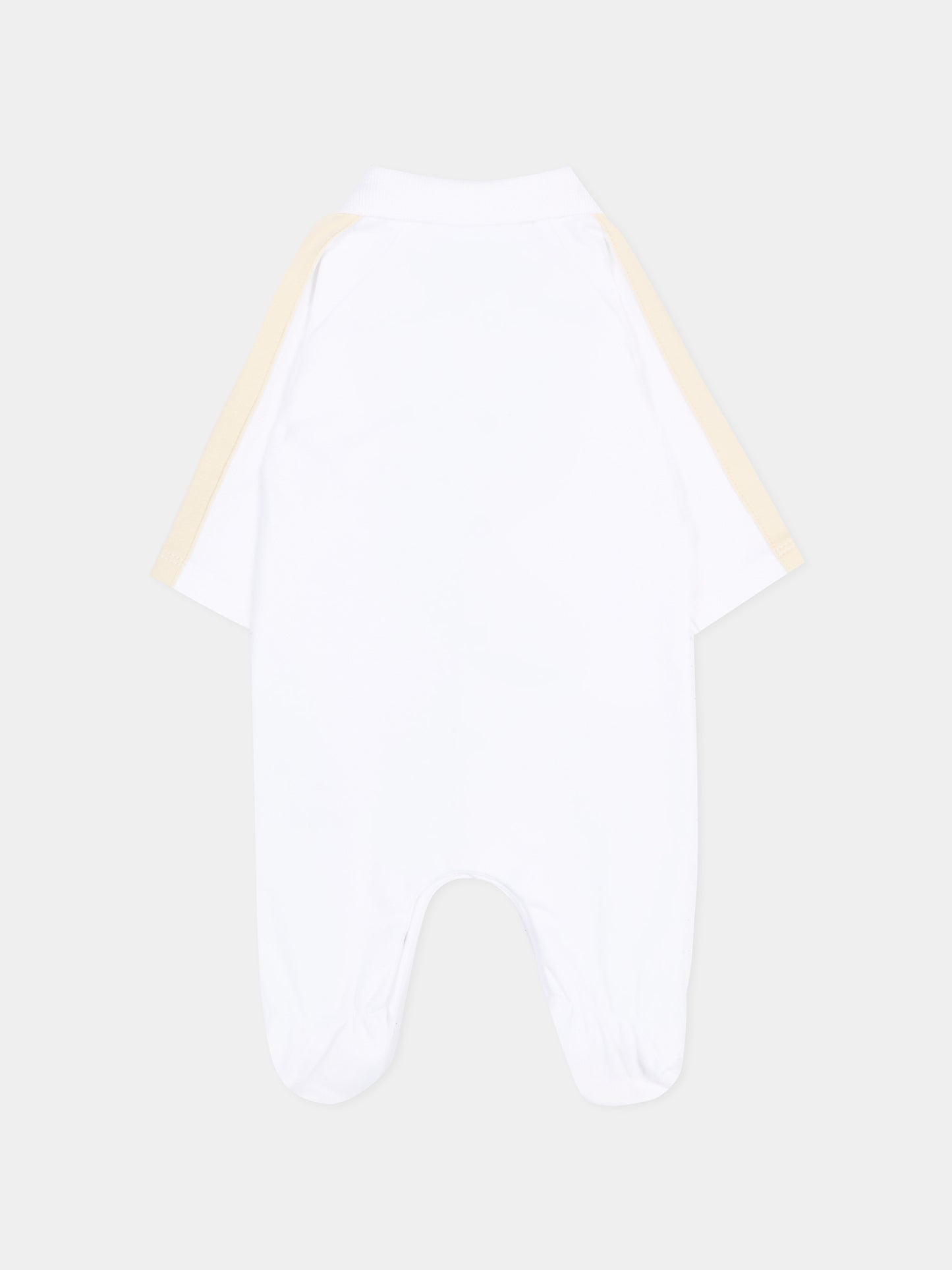 Tutina avorio per neonato con logo,Boss,J53041 10P