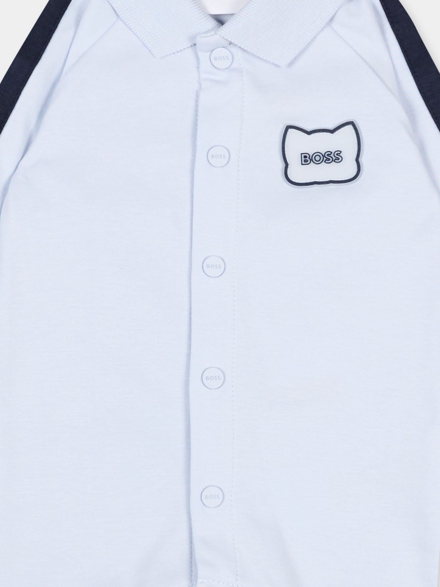 Tutina celeste per neonato con logo,Boss,J53041 771