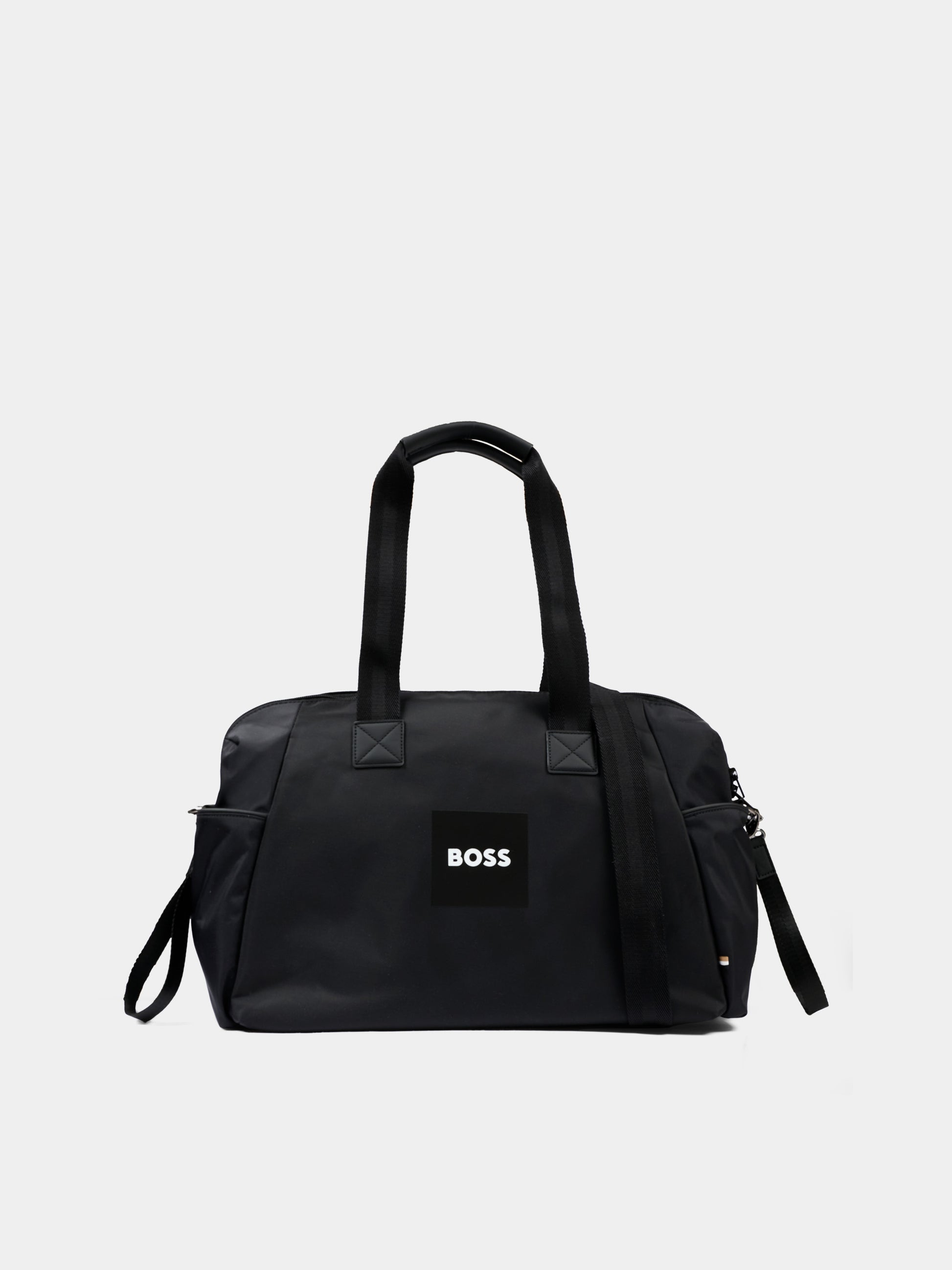 Borsa mamma nero per neonato con logo,Boss,J53106 09B