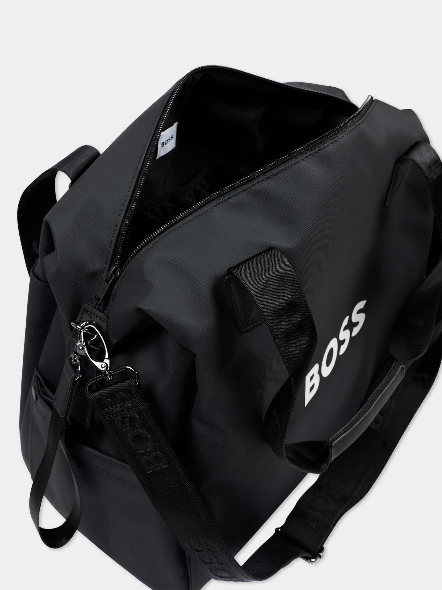 Borsa mamma nera per neonato con logo,Boss,J53110 09B