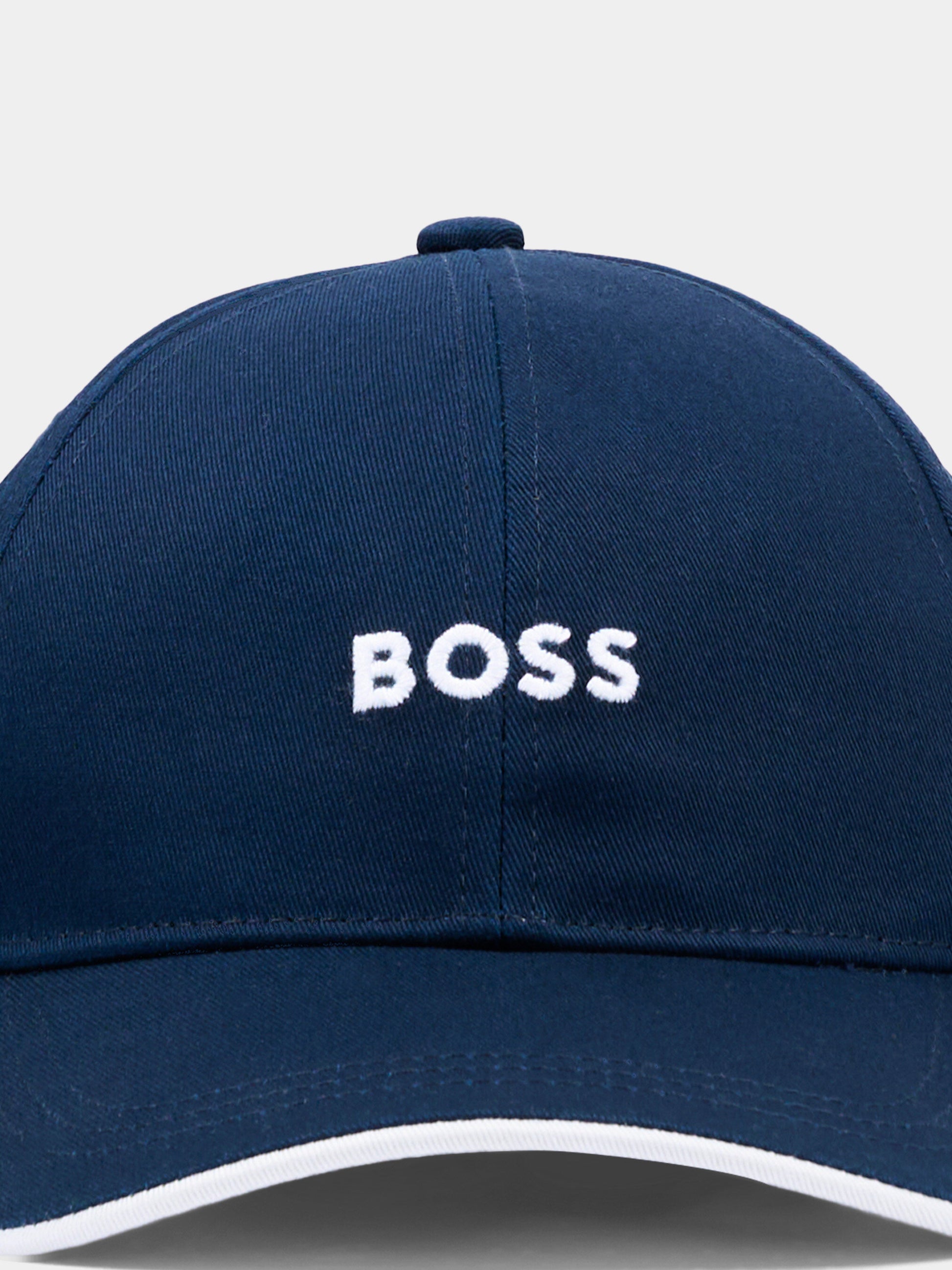 Cappello con visiera blu per bambino con logo,Boss,J53115 849