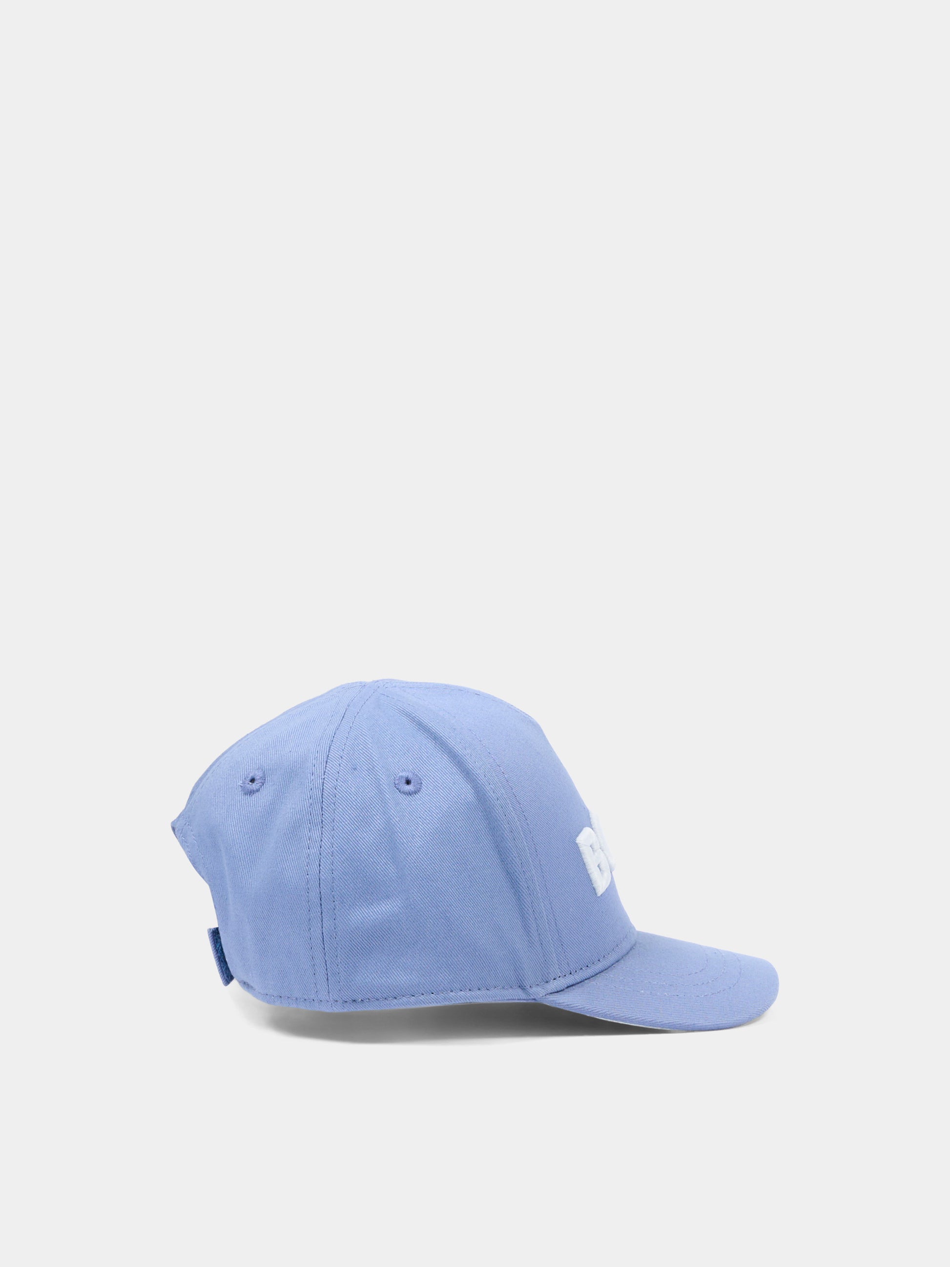 Cappello celeste per neonato con logo,Boss,J53142 881