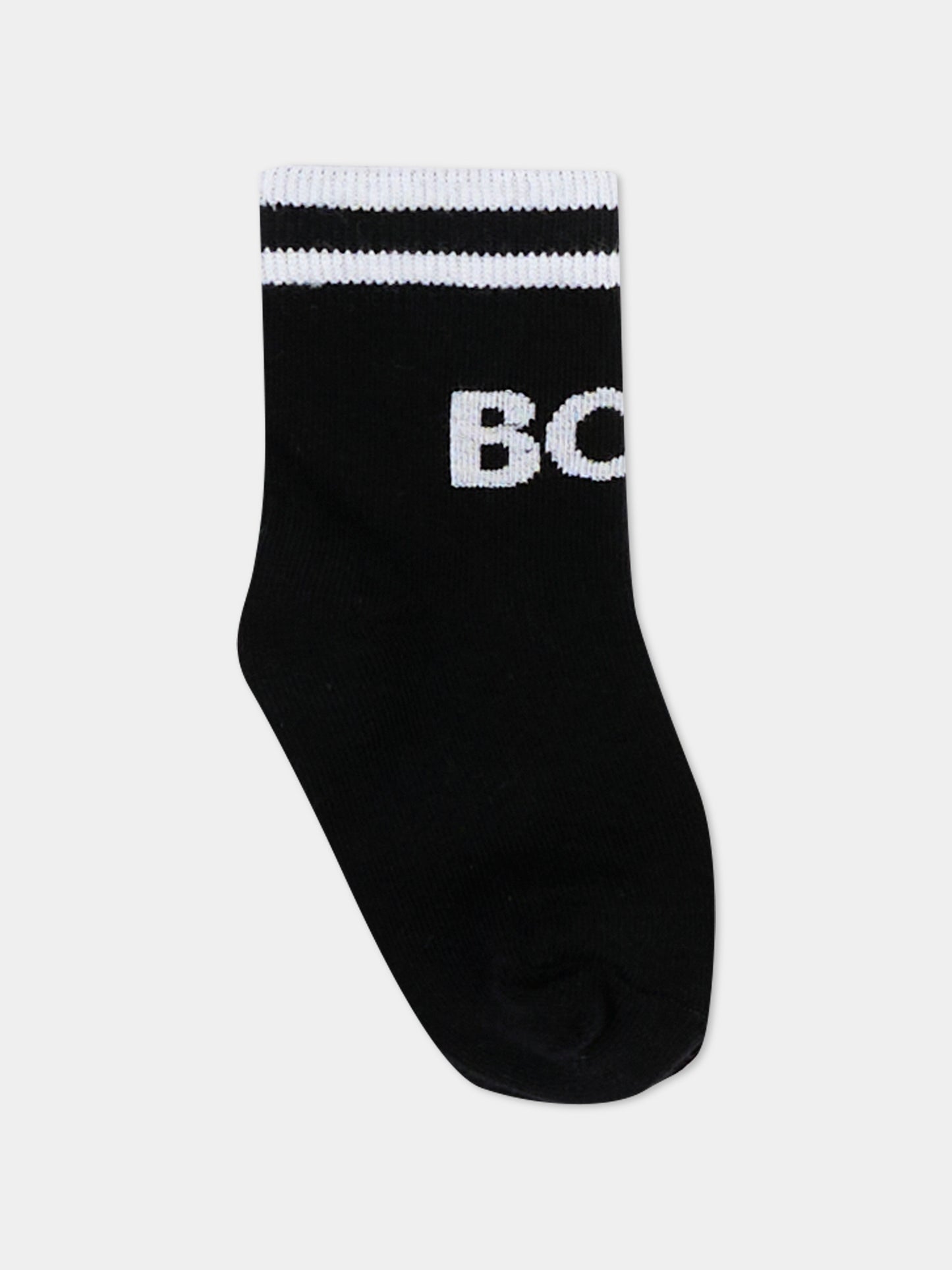 Calzini multicolor per neonato con logo,Boss,J53146 09B