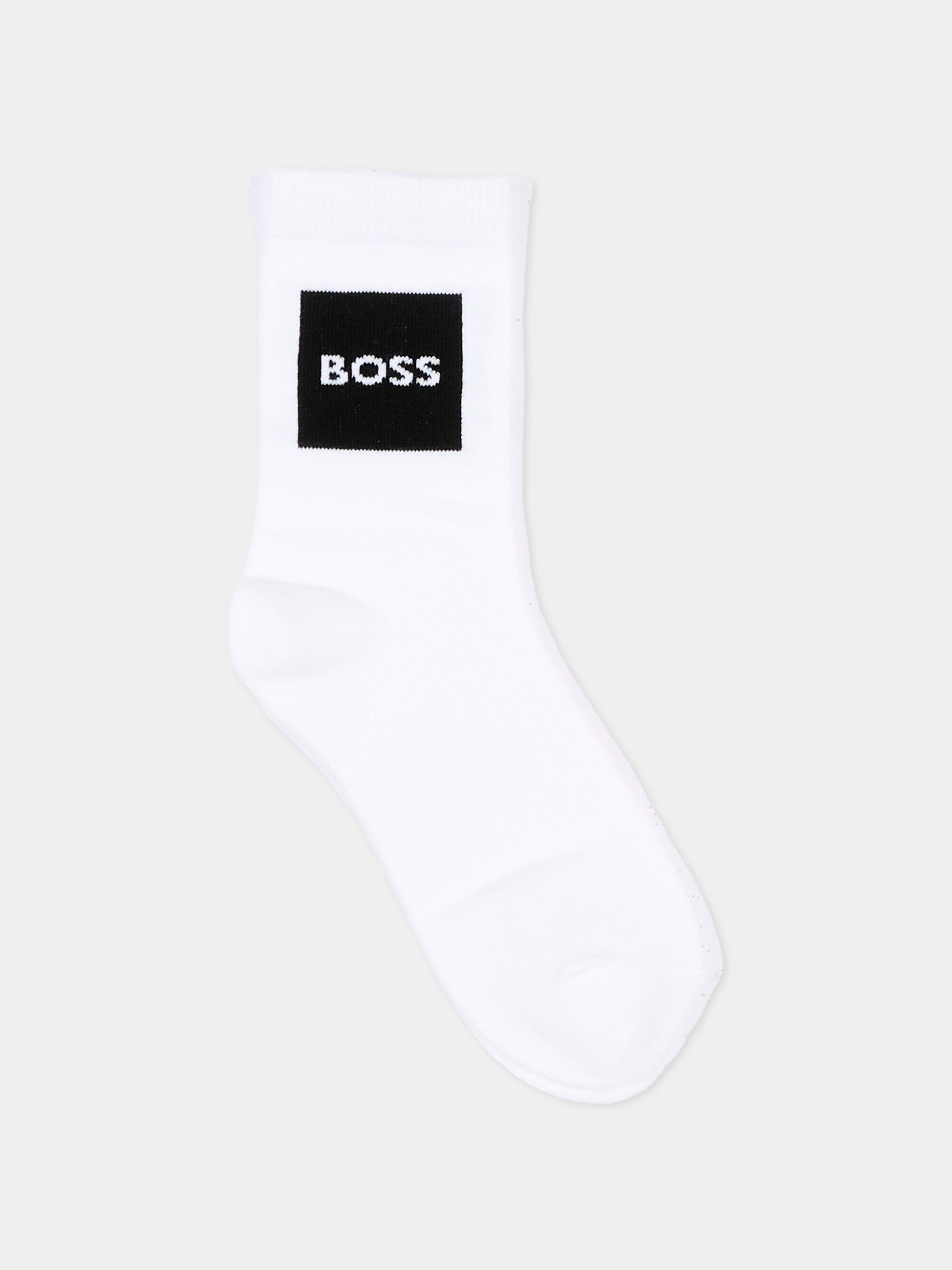 Calzini multicolor per bambino con logo,Boss,J53152 10P