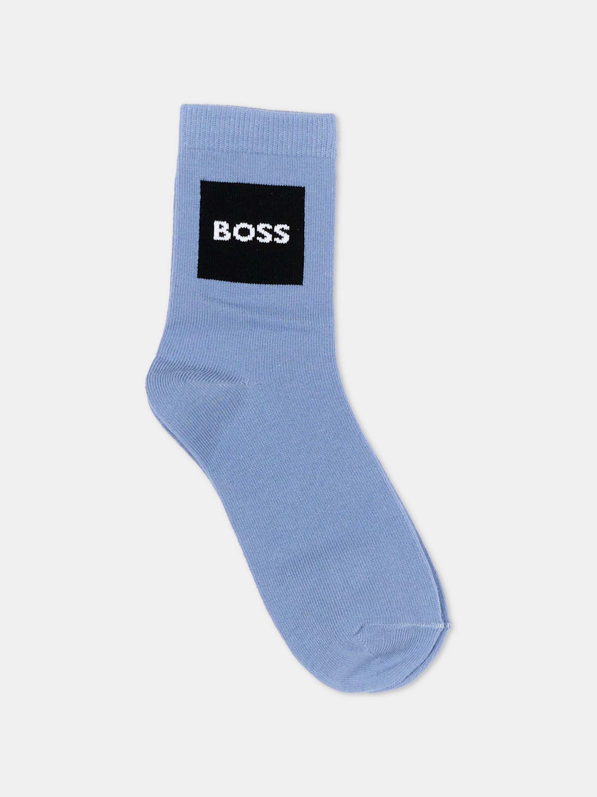 Calzini multicolor per bambino con logo,Boss,J53152 881