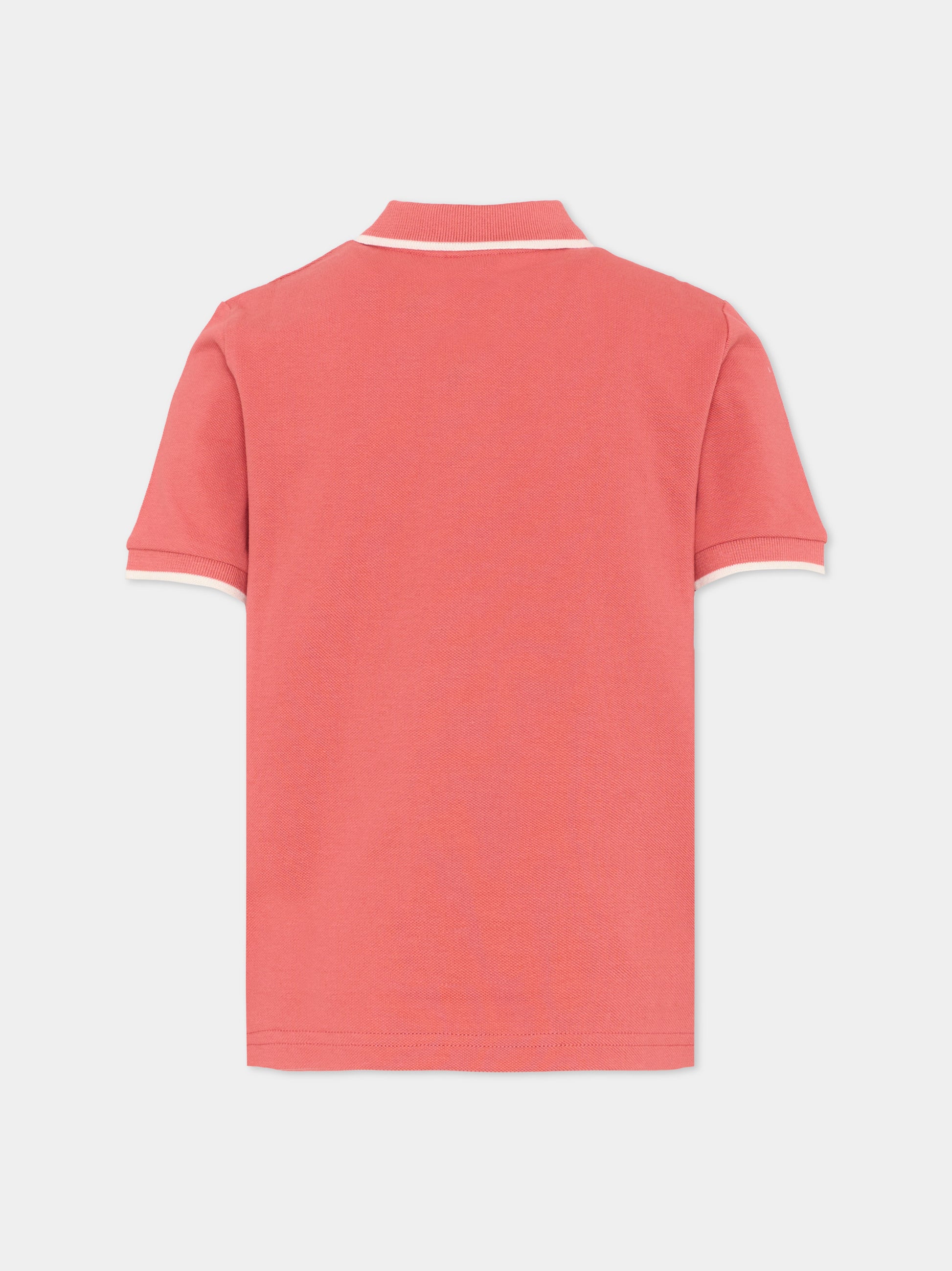 Polo rossa per bambino con logo,Boss,J53169 48B