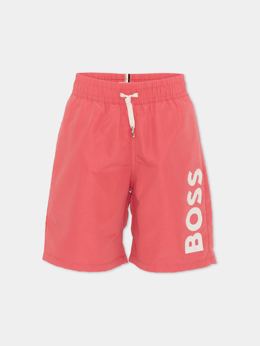 Boxer mare rosso per bambino logo,Boss,J53171 48B