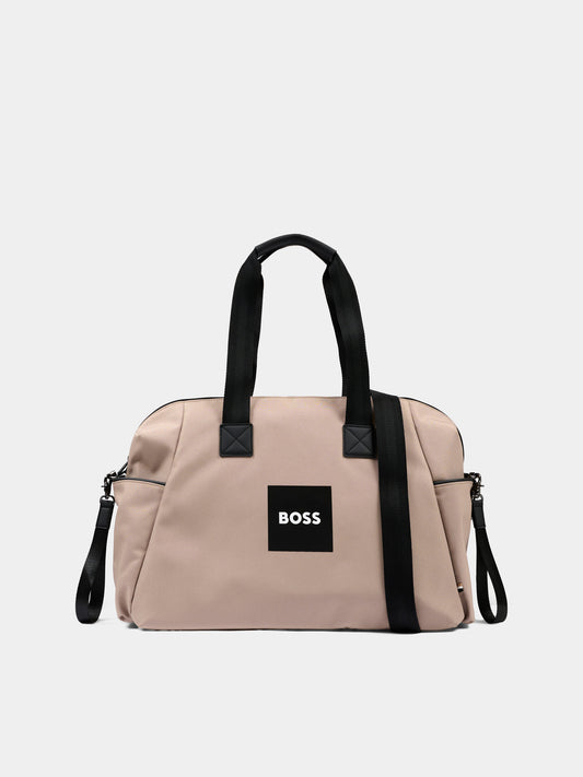 Borsa mamma beige per neonati con logo,Boss,J53179 295