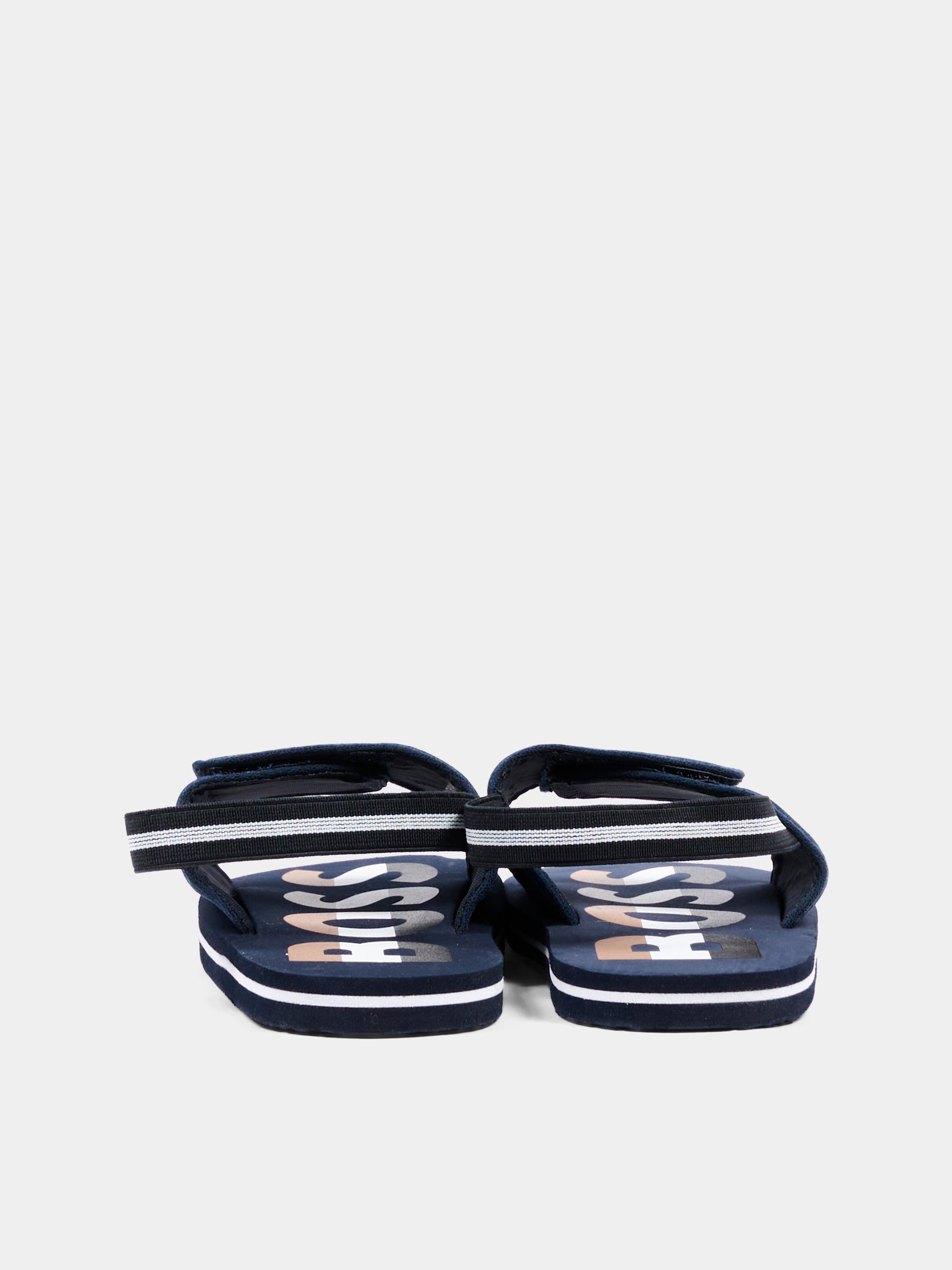 Sandali blu per bambino con logo,Boss,J53242 849