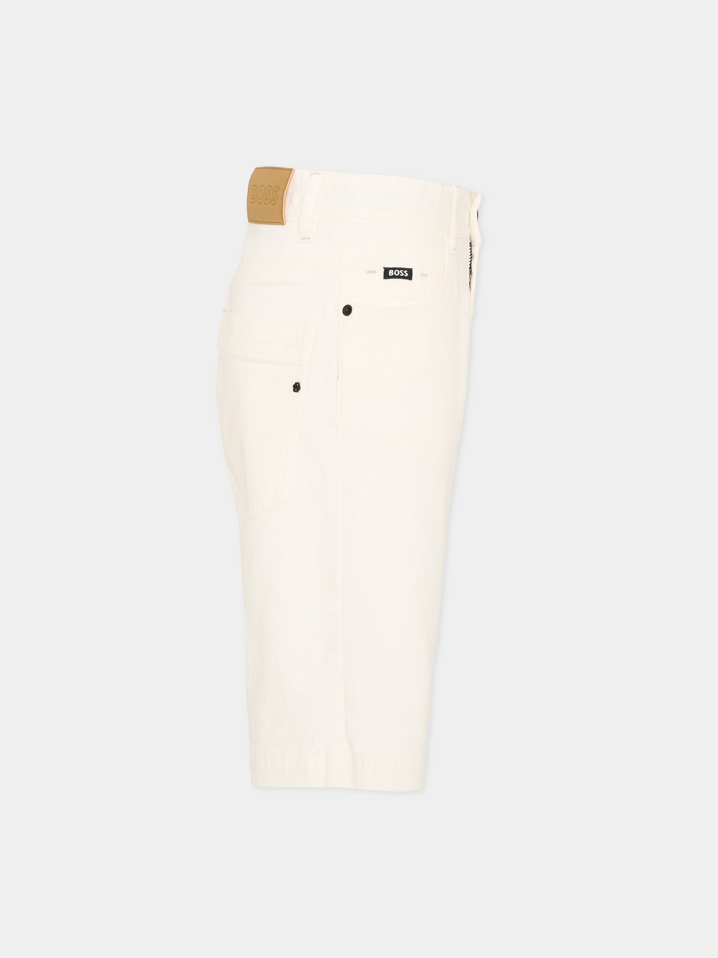 Shorts casual bianco per bambino,Boss,J53244 10P