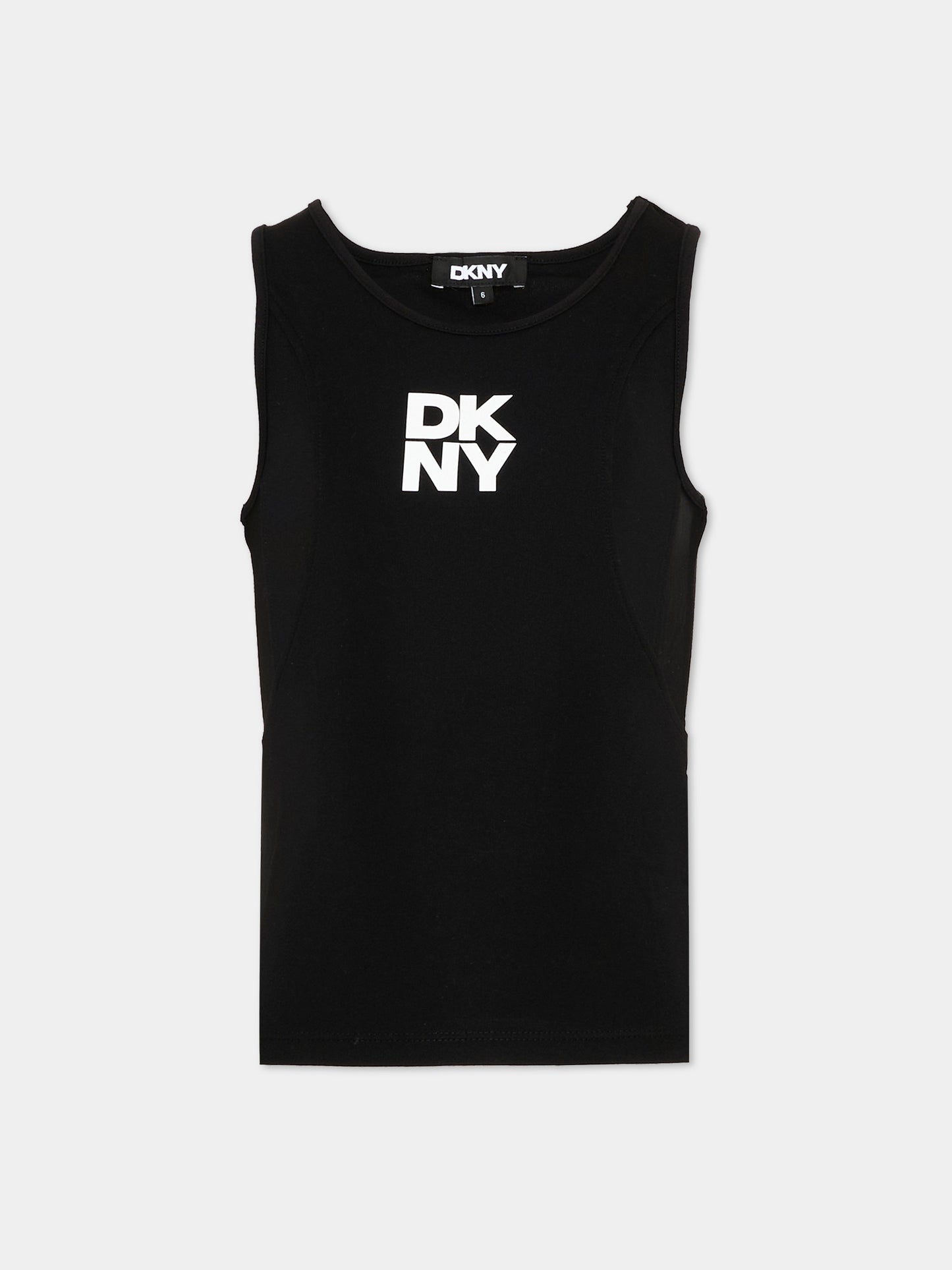 Completo sportivo nero per bambina con logo,Dkny,D62569 N50